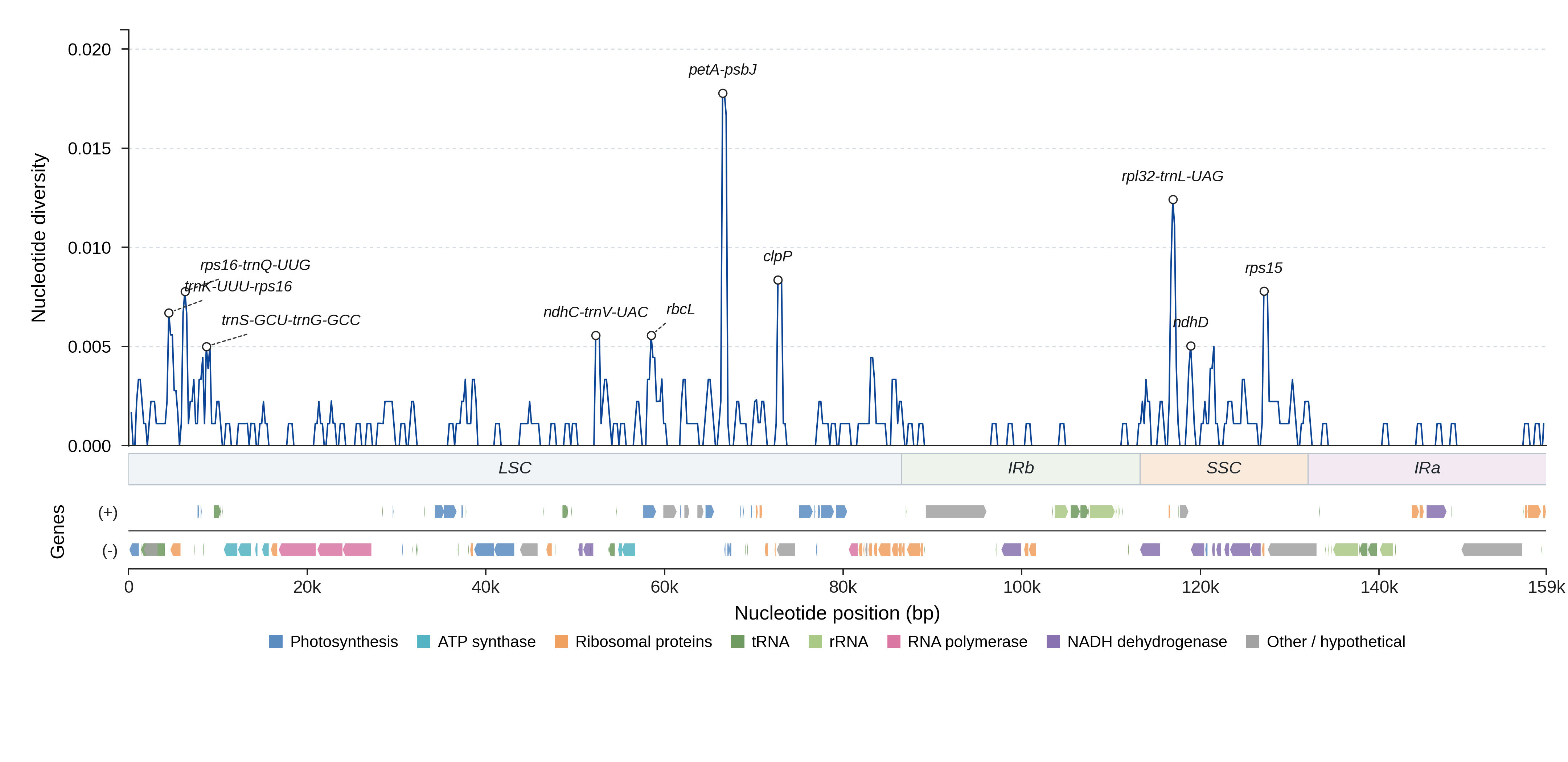 Sliding-window nucleotide diversity