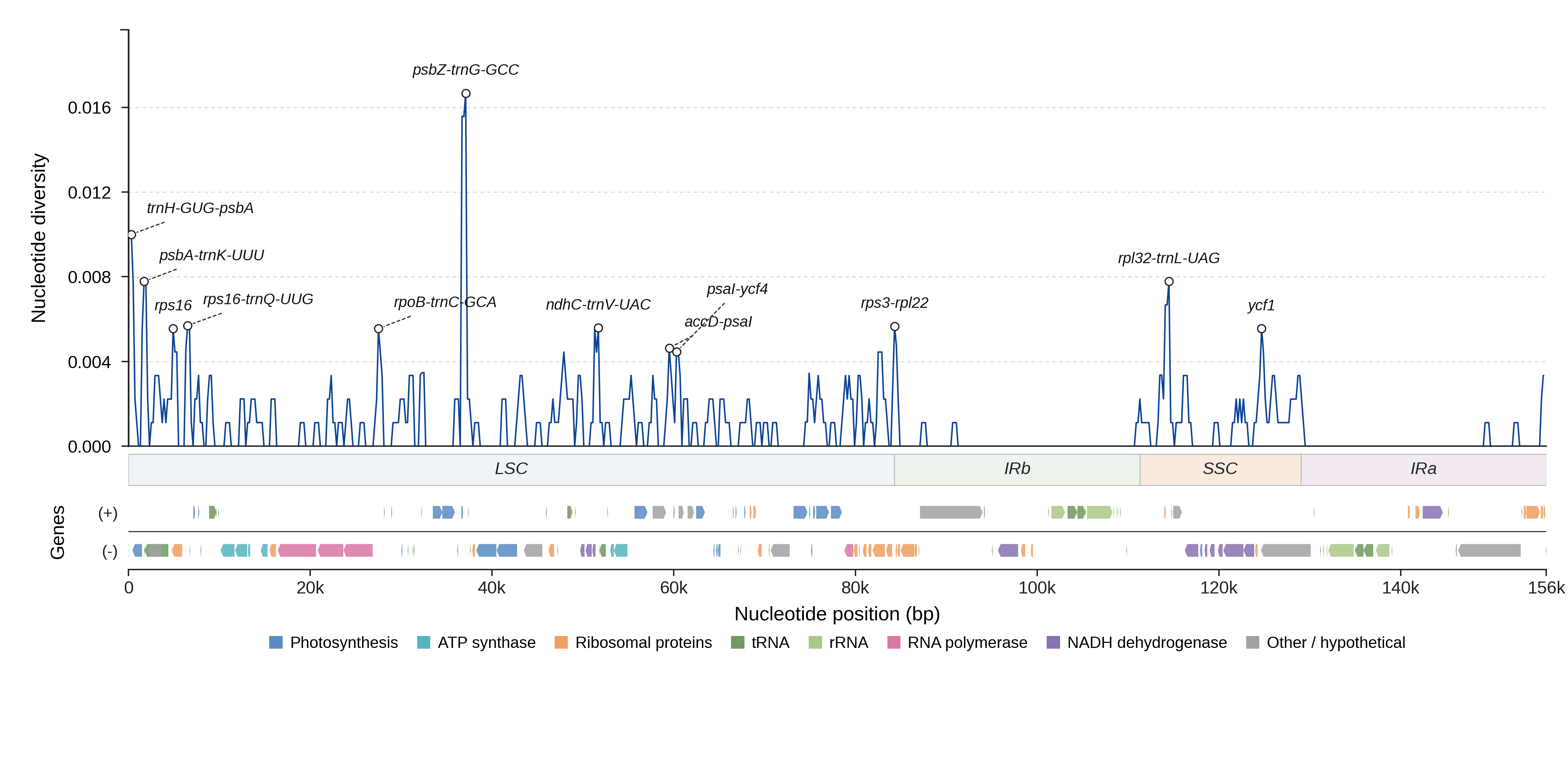Sliding-window nucleotide diversity