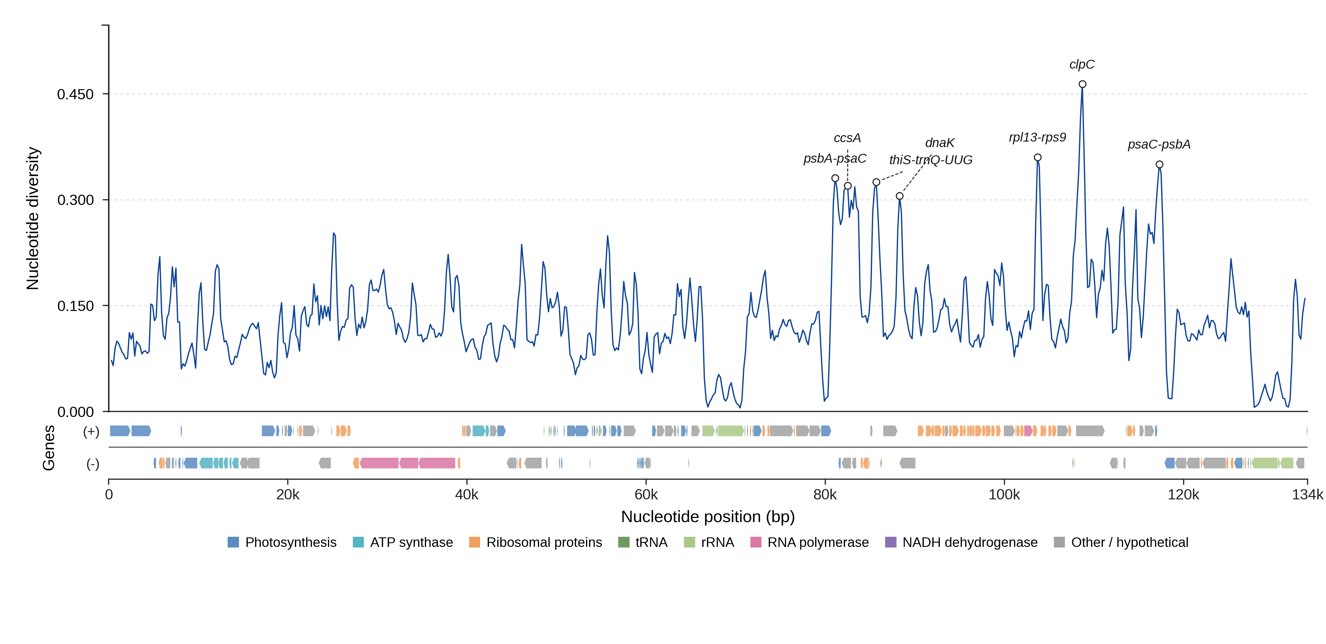 Sliding-window nucleotide diversity