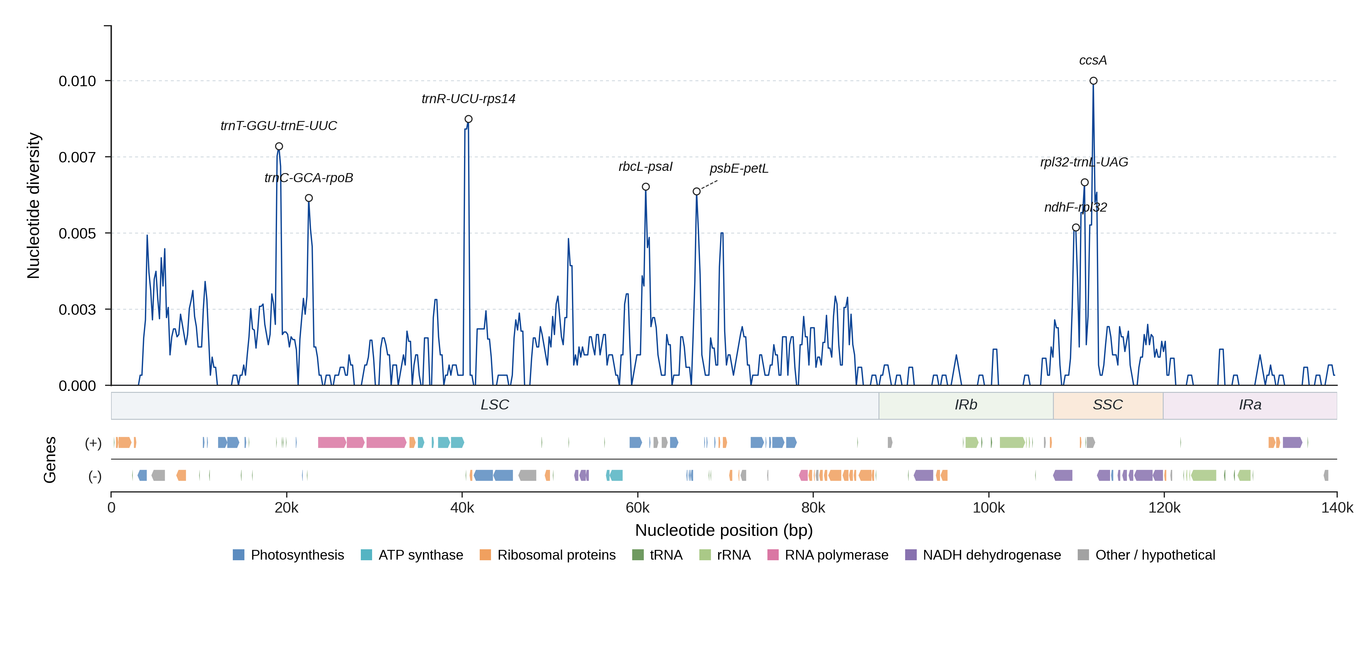 Sliding-window nucleotide diversity