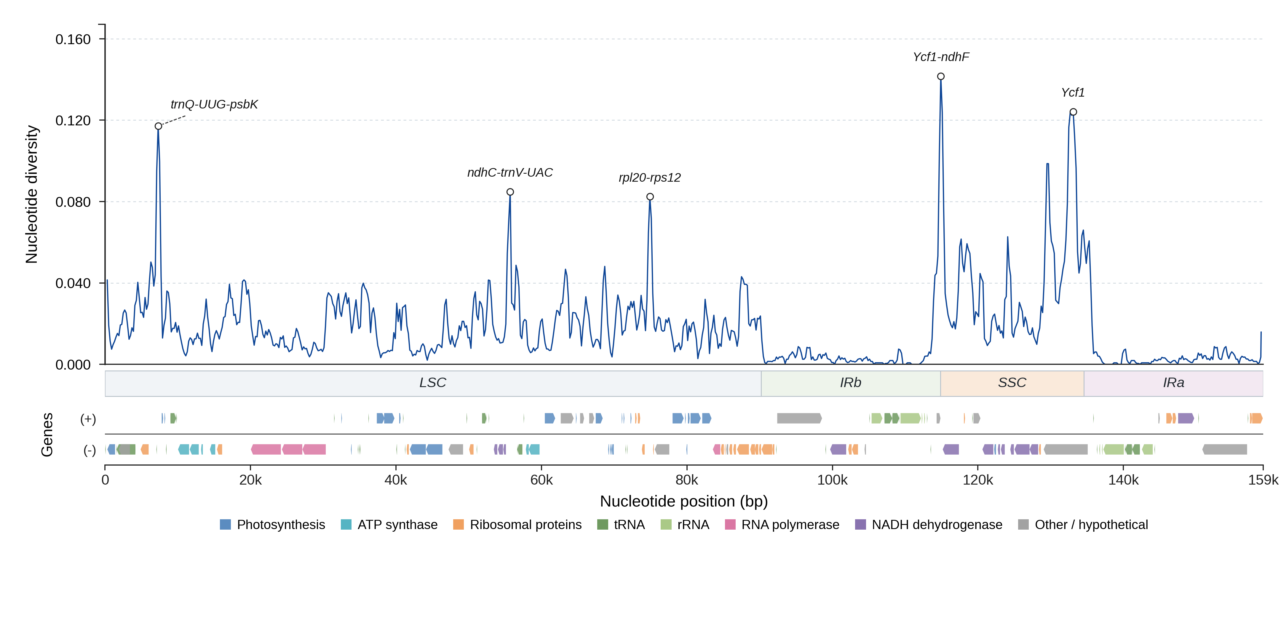 Sliding-window nucleotide diversity