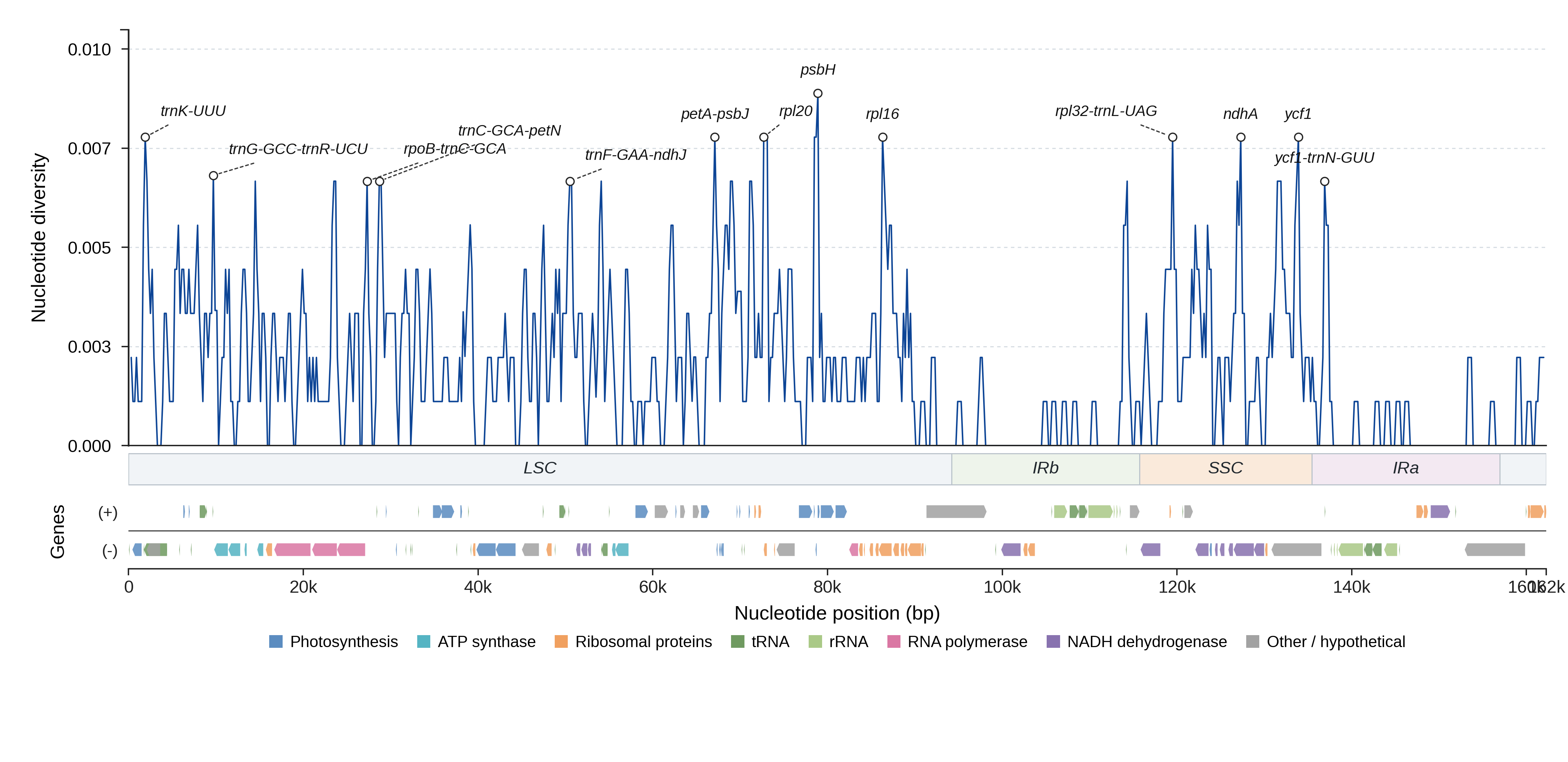 Sliding-window nucleotide diversity