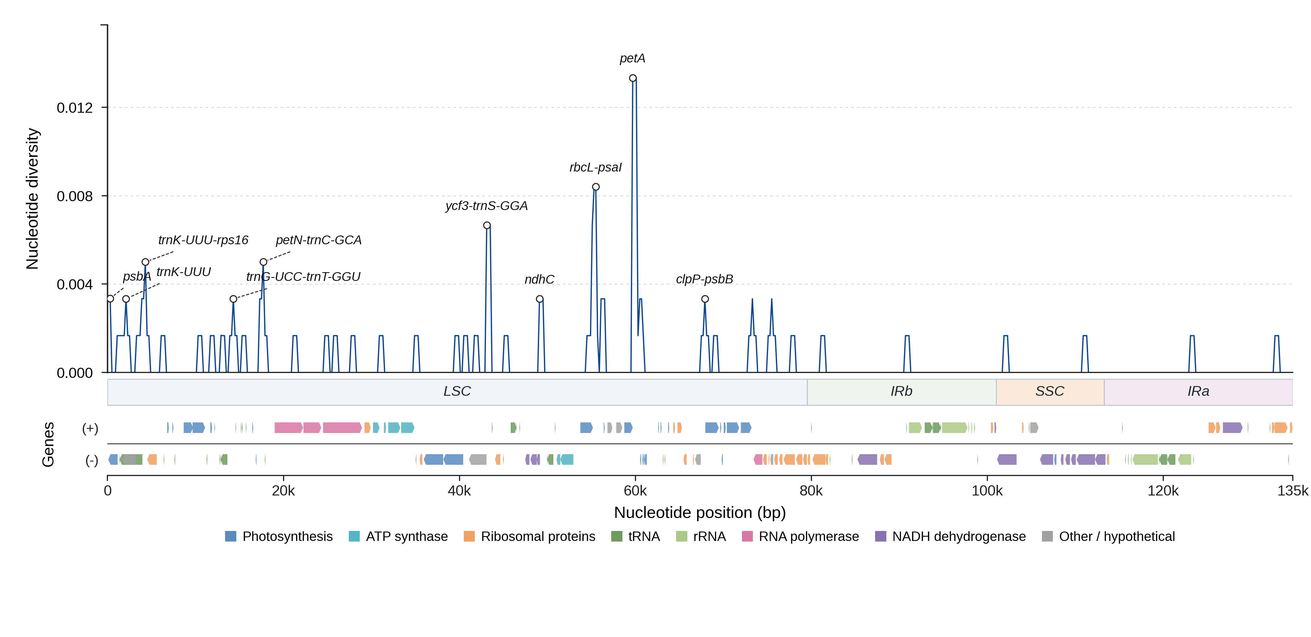 Sliding-window nucleotide diversity