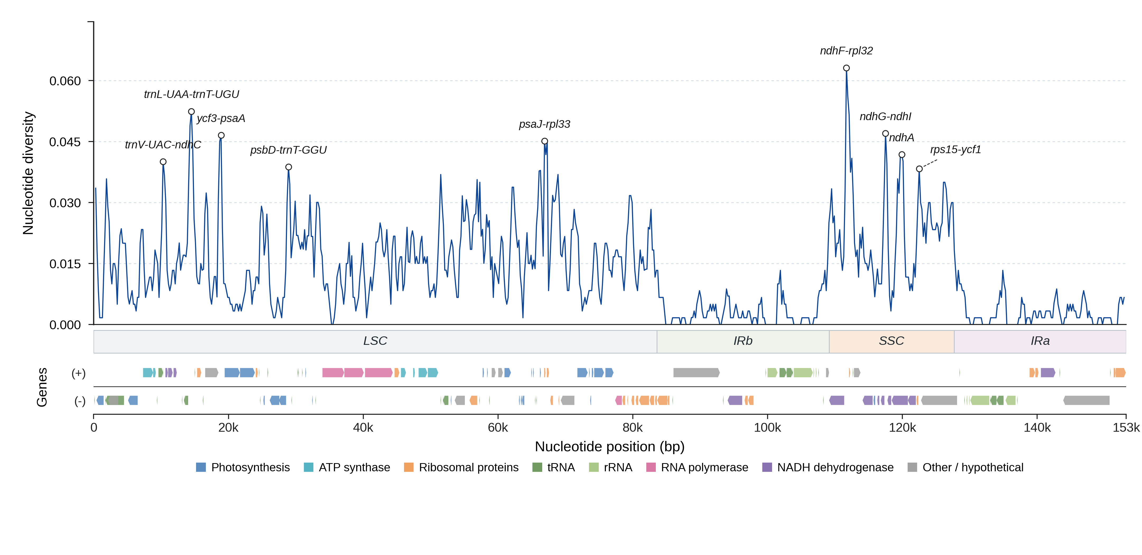 Sliding-window nucleotide diversity