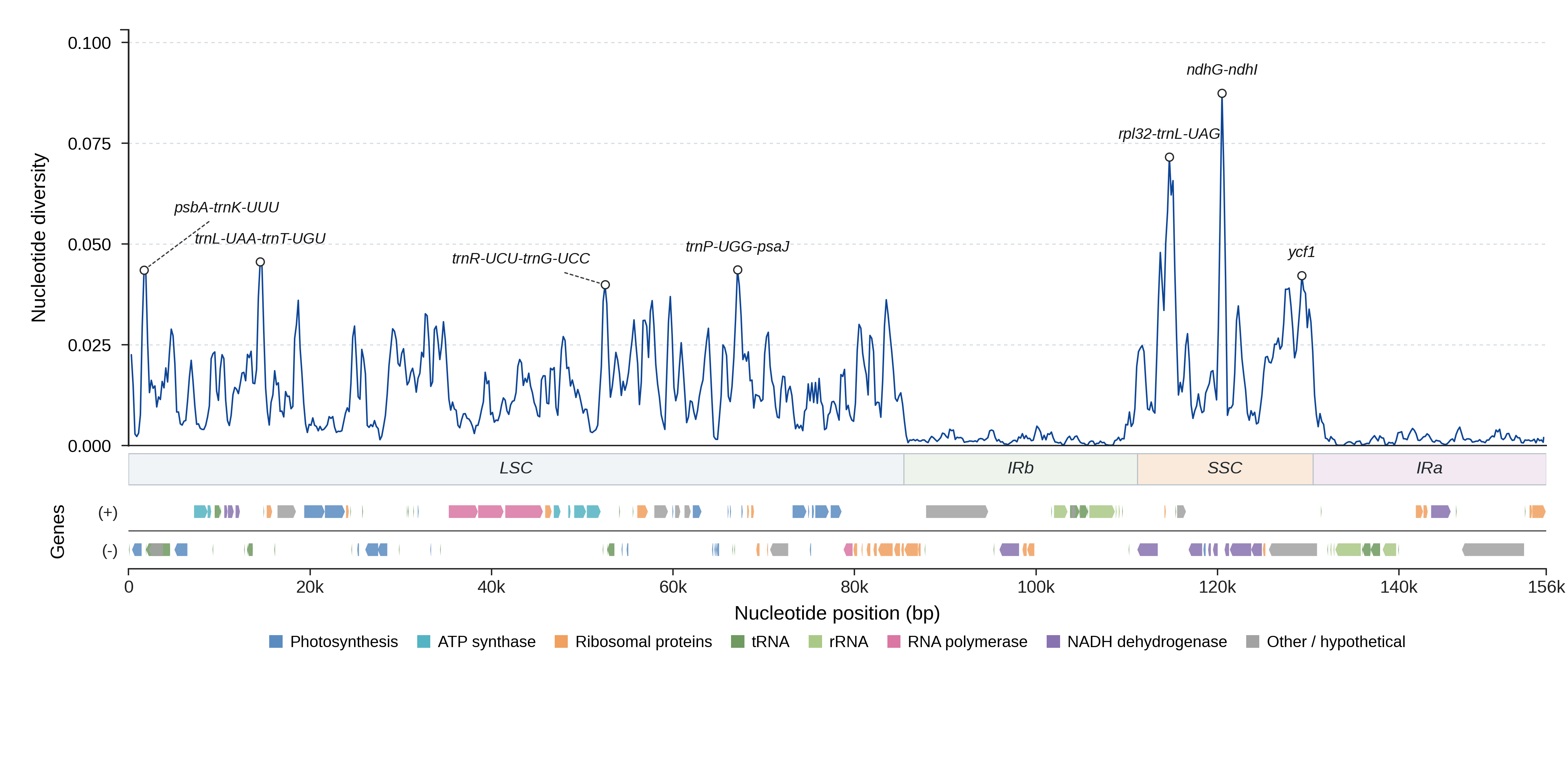 Sliding-window nucleotide diversity