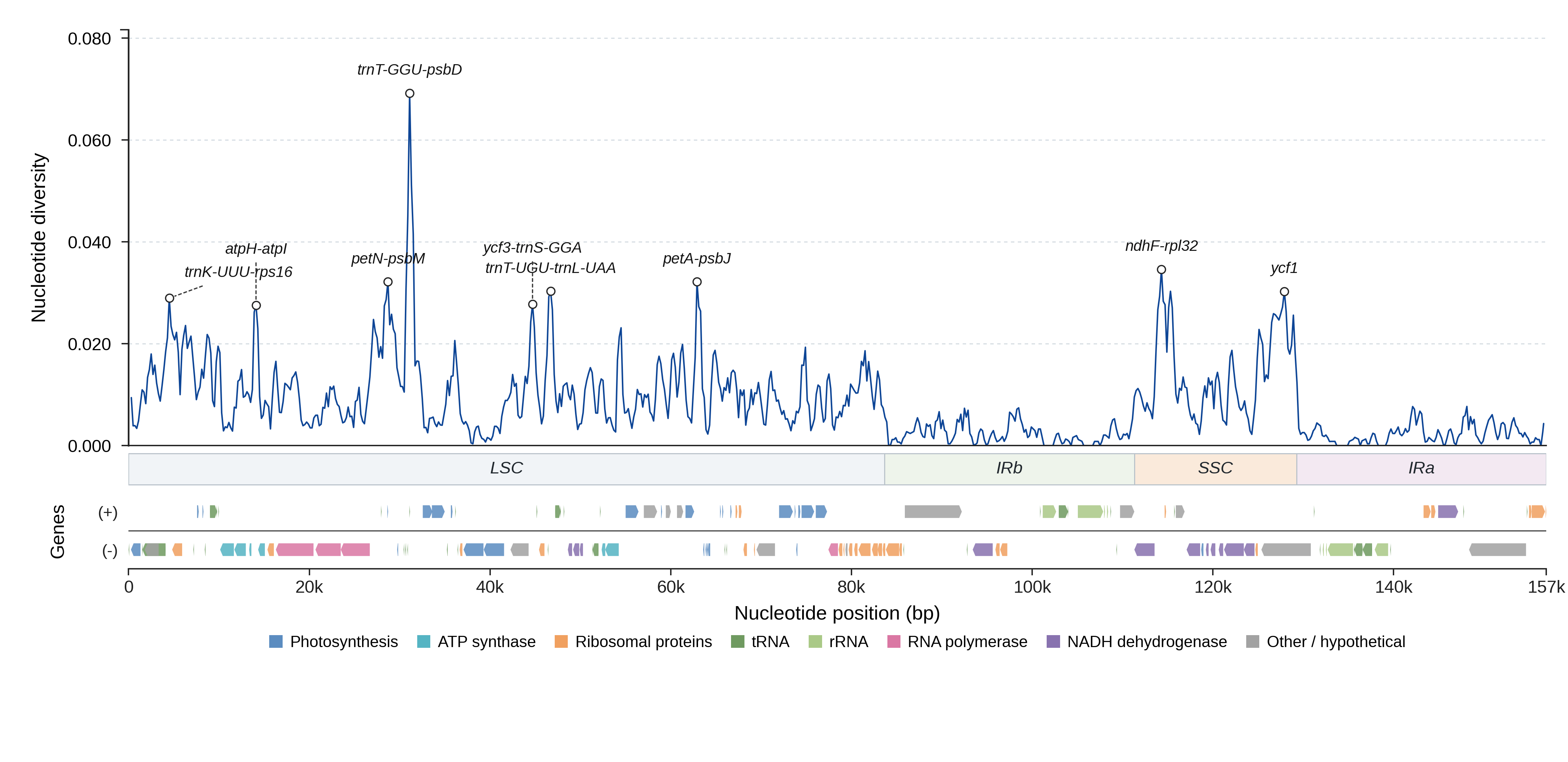Sliding-window nucleotide diversity