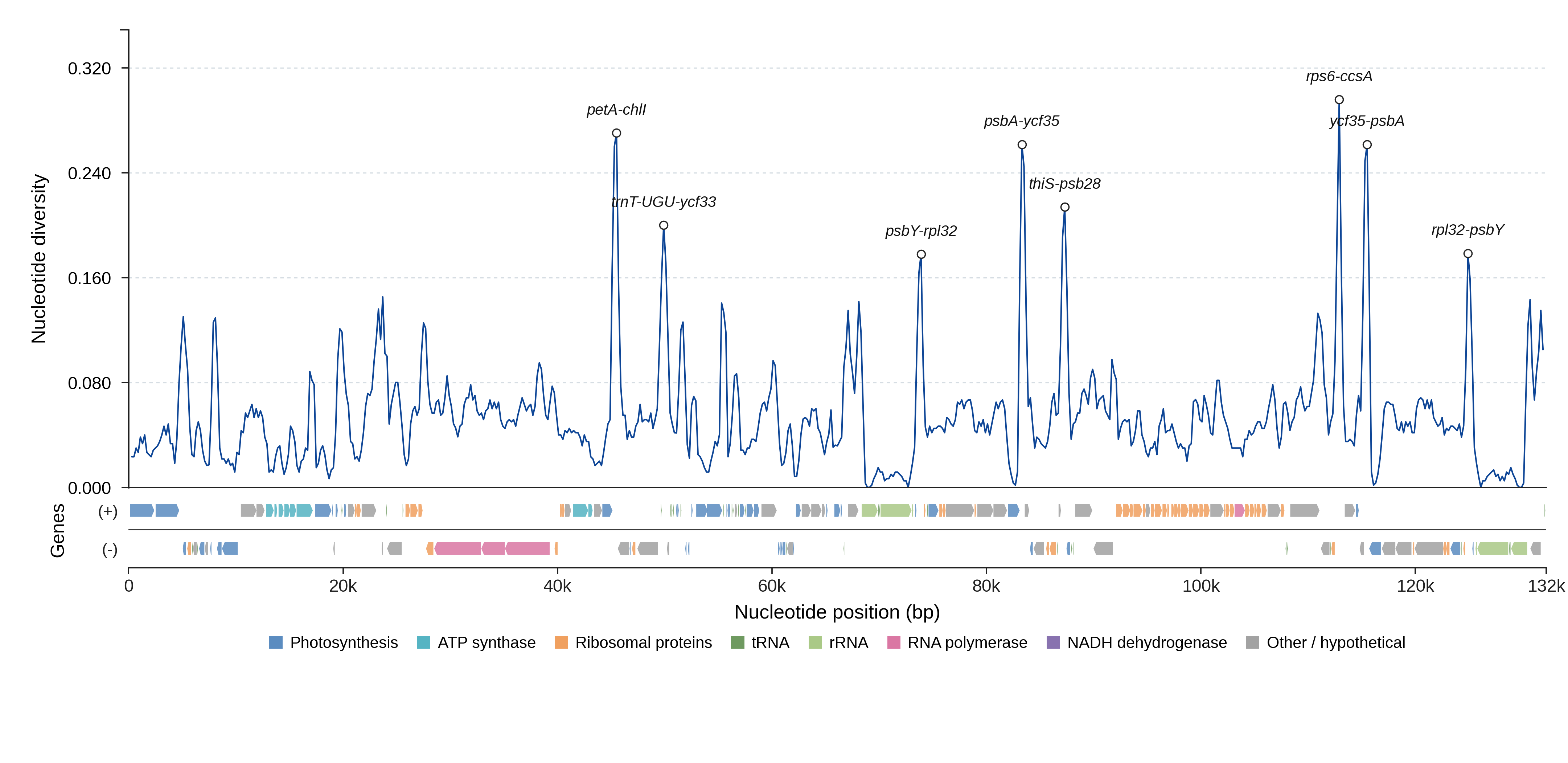 Sliding-window nucleotide diversity