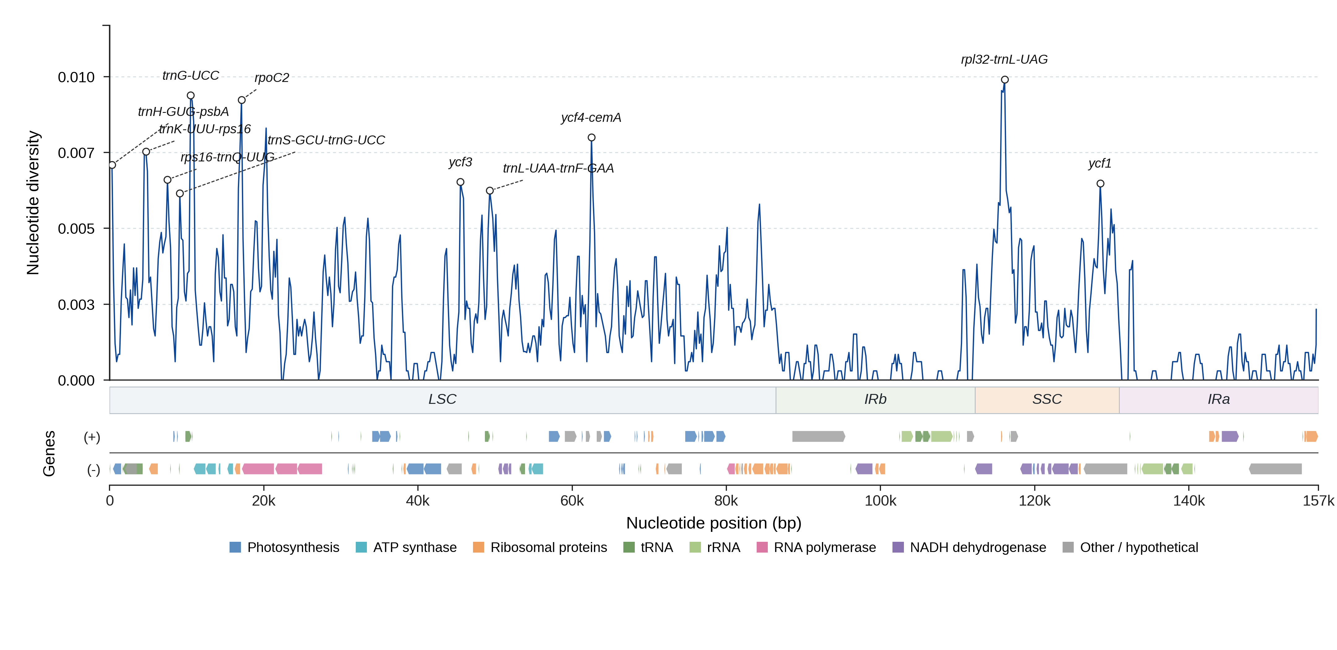 Sliding-window nucleotide diversity