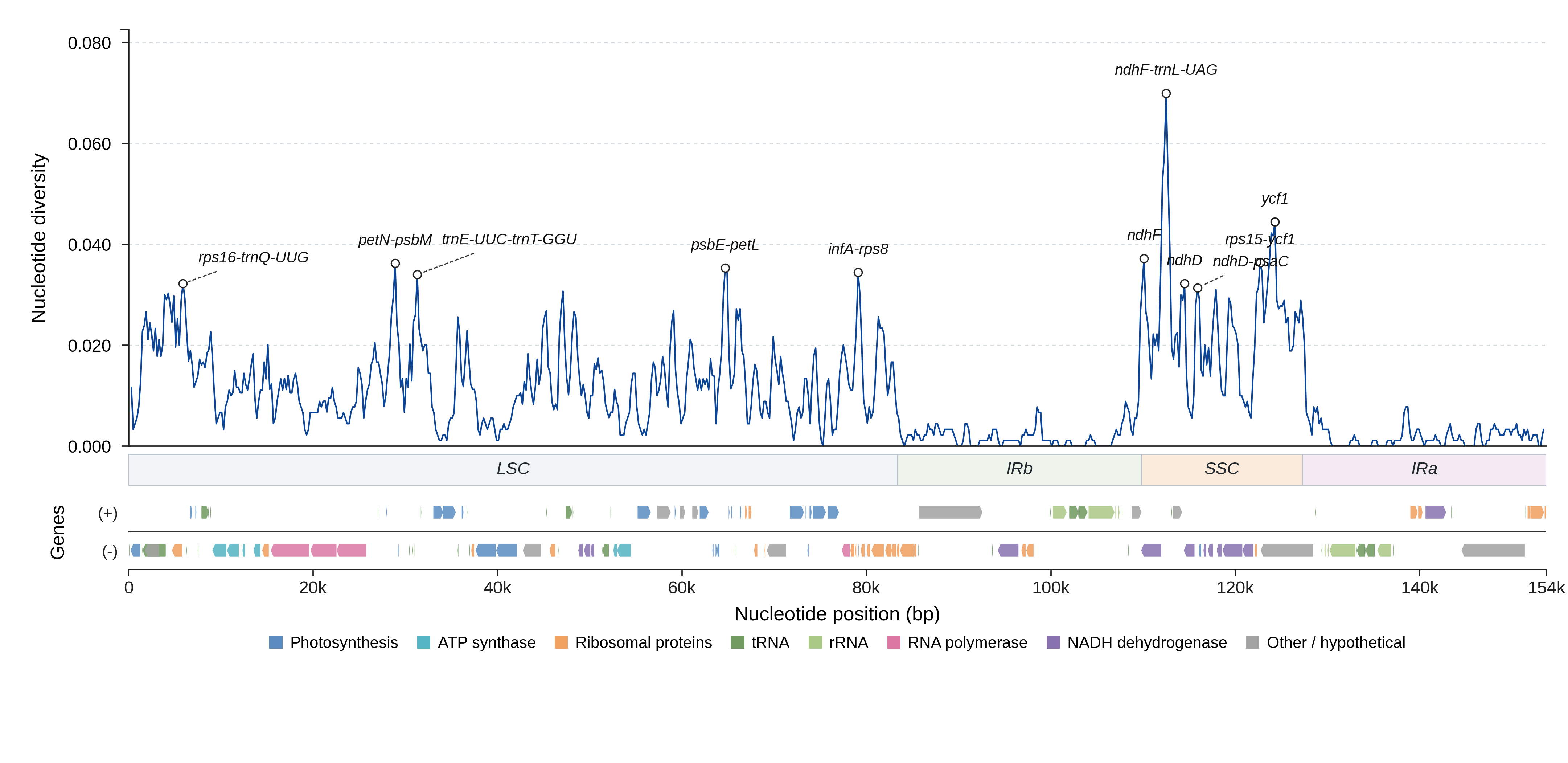 Sliding-window nucleotide diversity