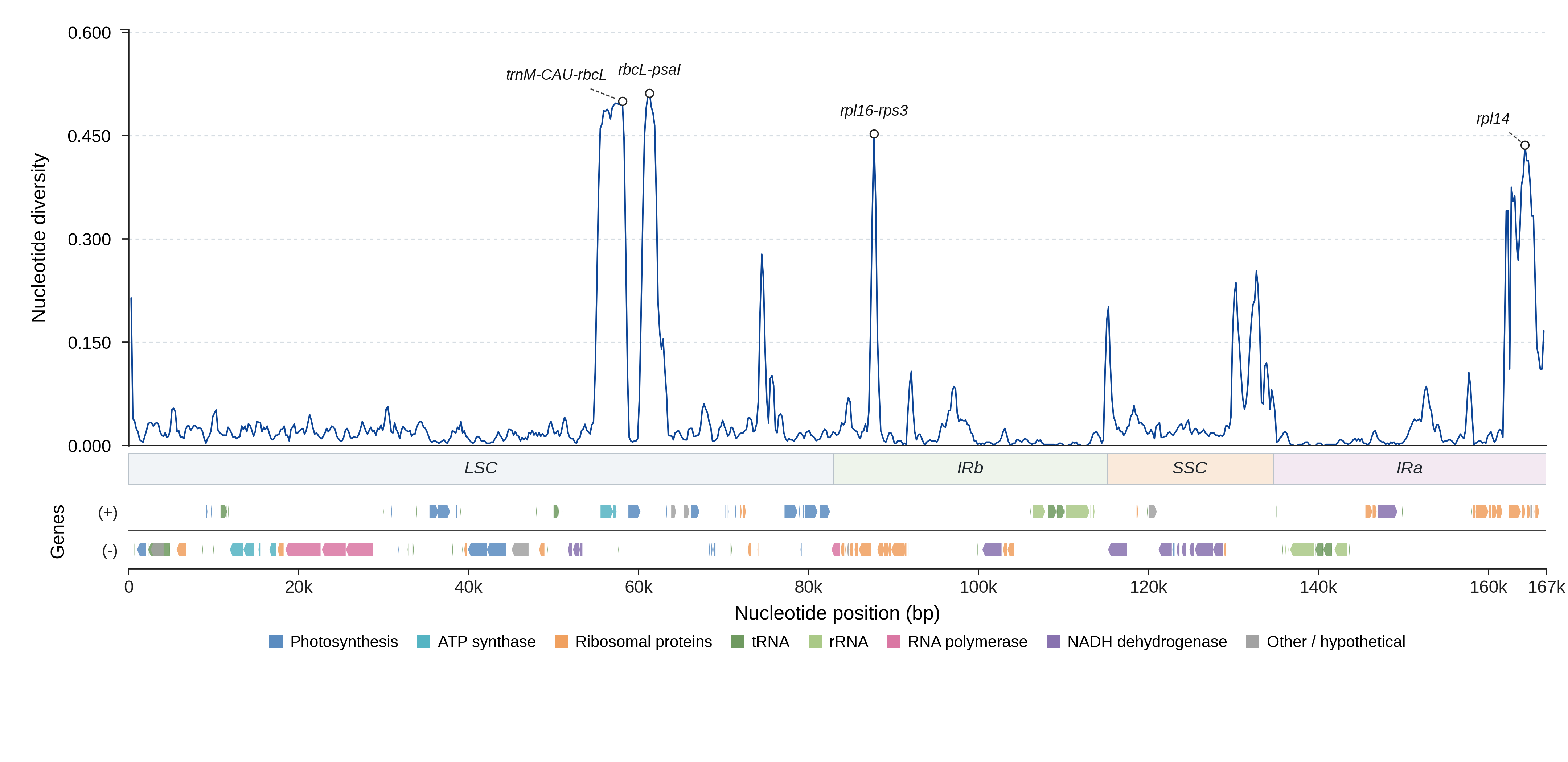Sliding-window nucleotide diversity