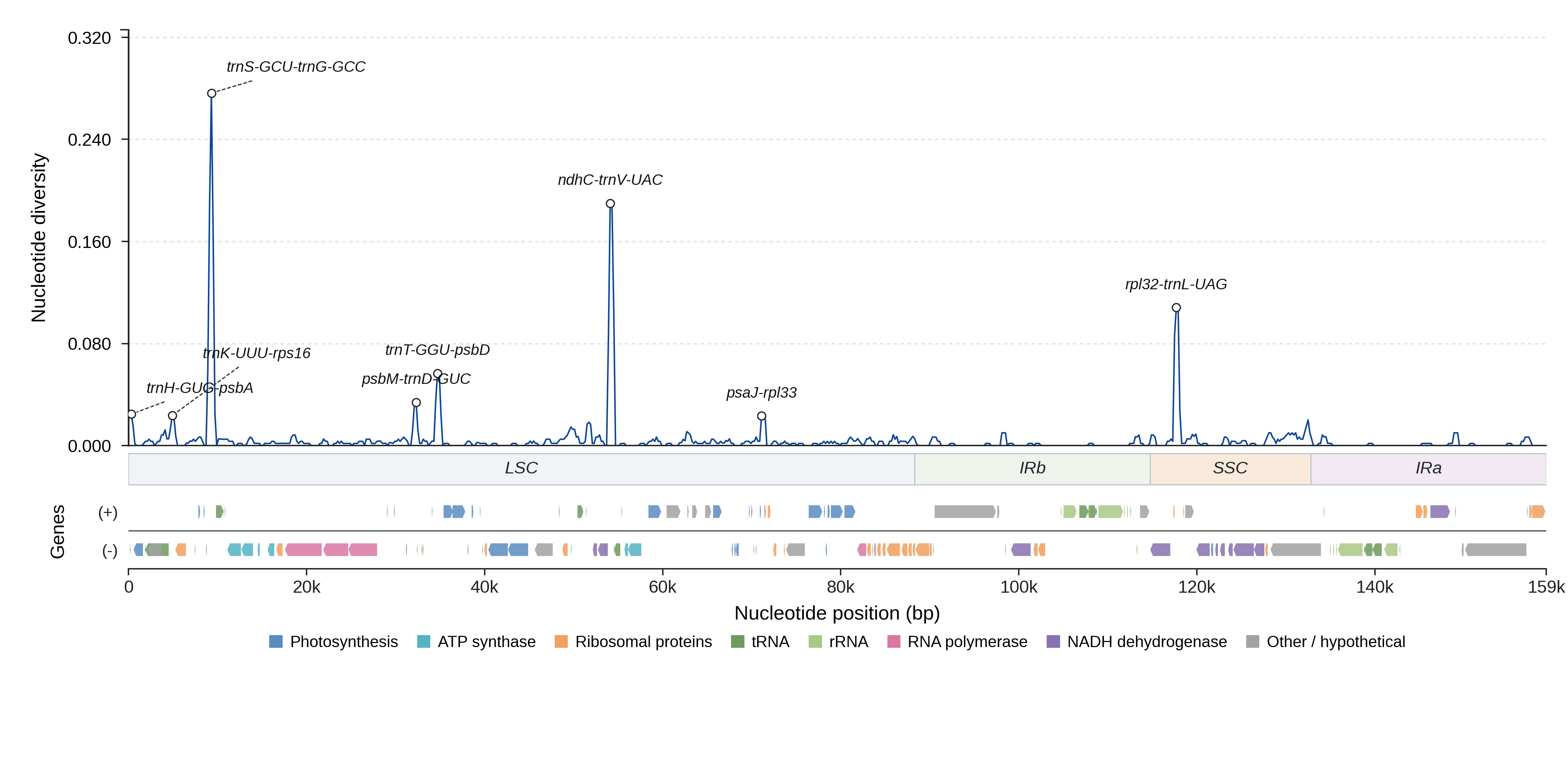 Sliding-window nucleotide diversity
