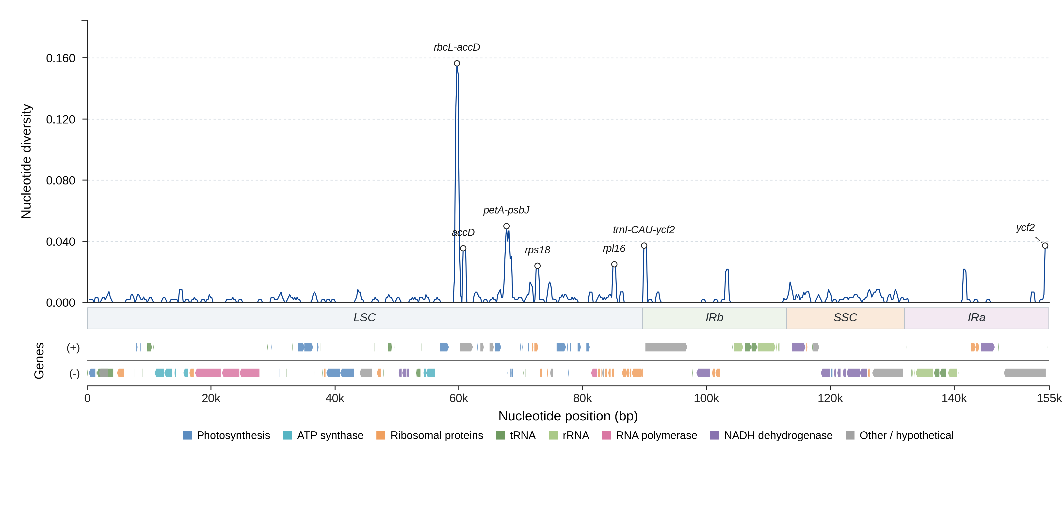 Sliding-window nucleotide diversity