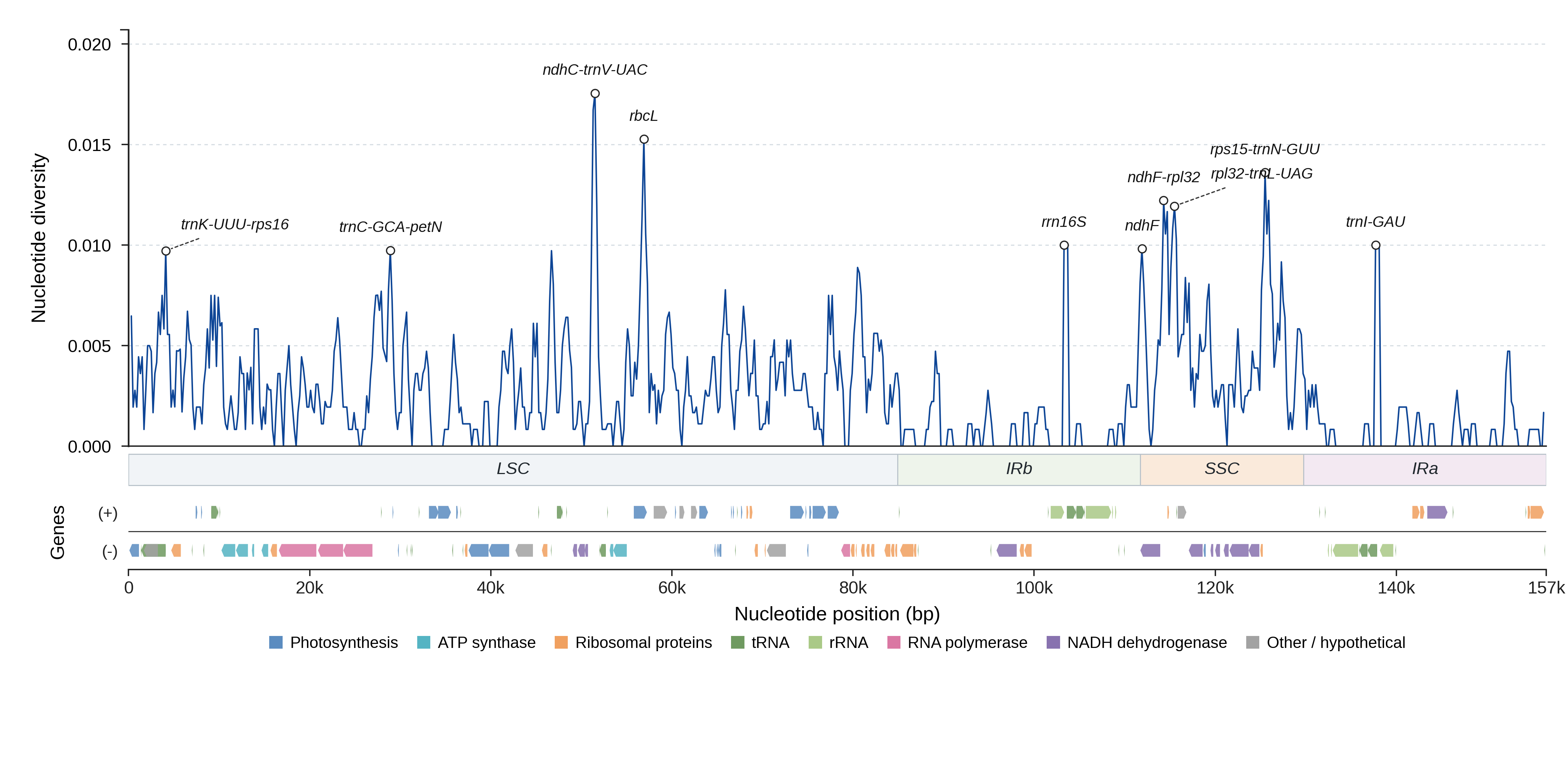 Sliding-window nucleotide diversity