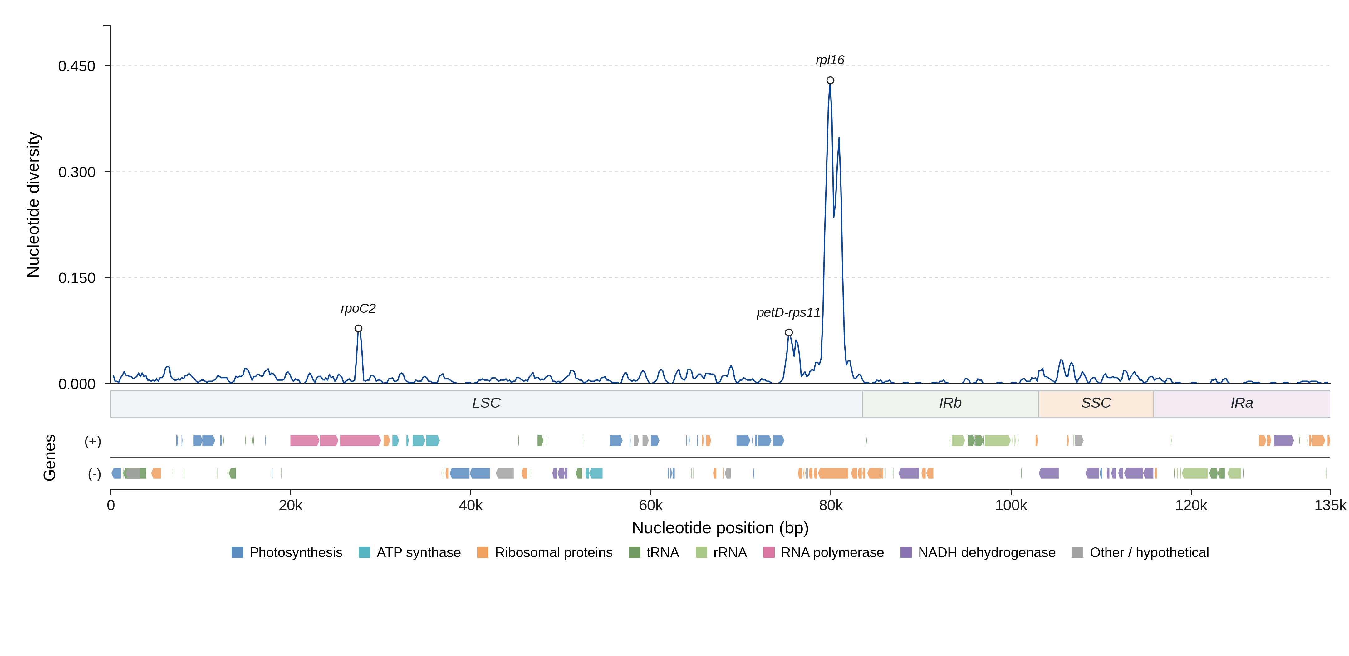 Sliding-window nucleotide diversity
