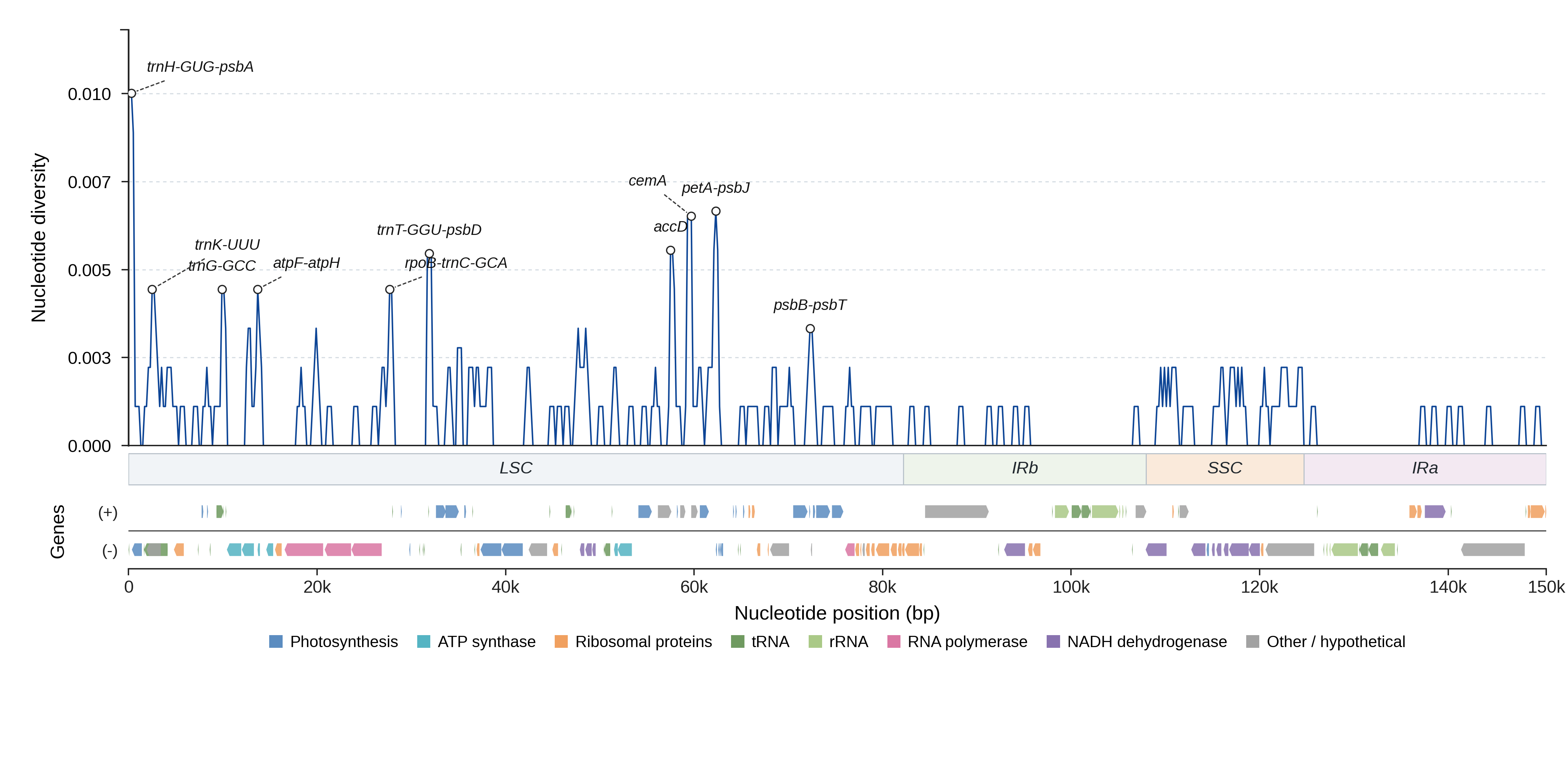 Sliding-window nucleotide diversity