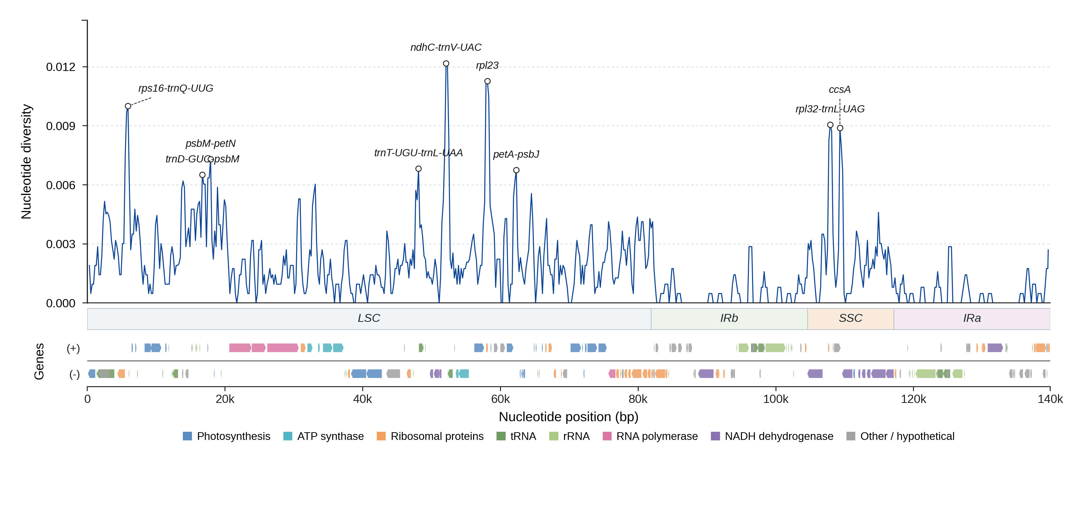 Sliding-window nucleotide diversity