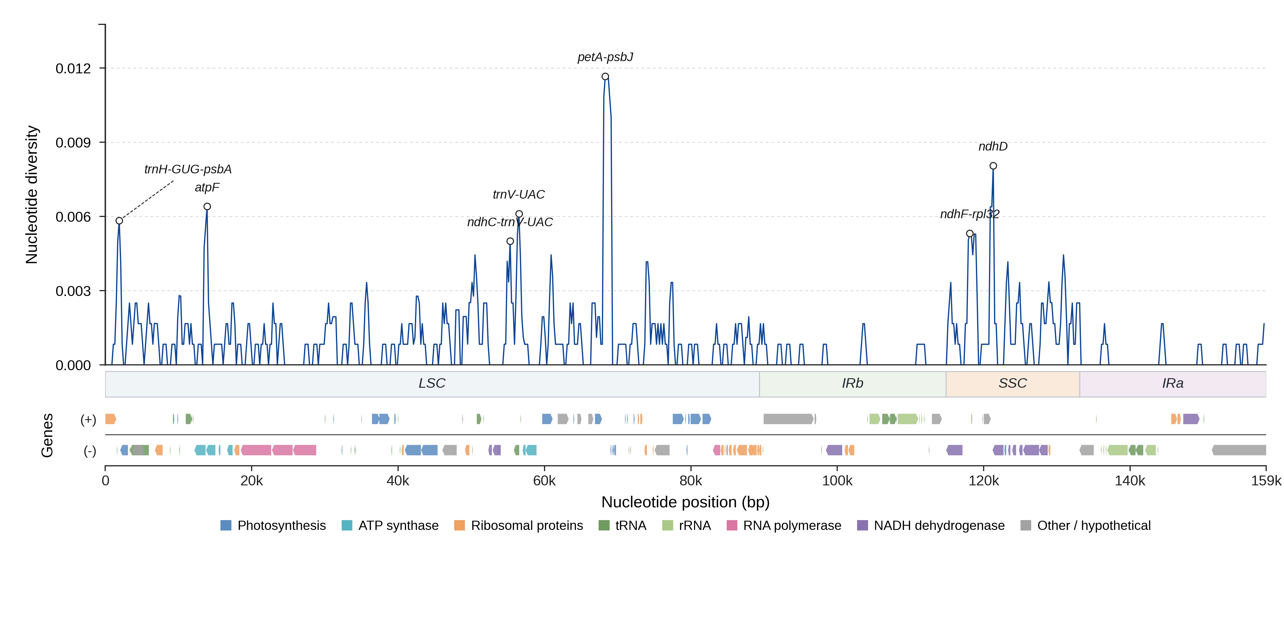 Sliding-window nucleotide diversity