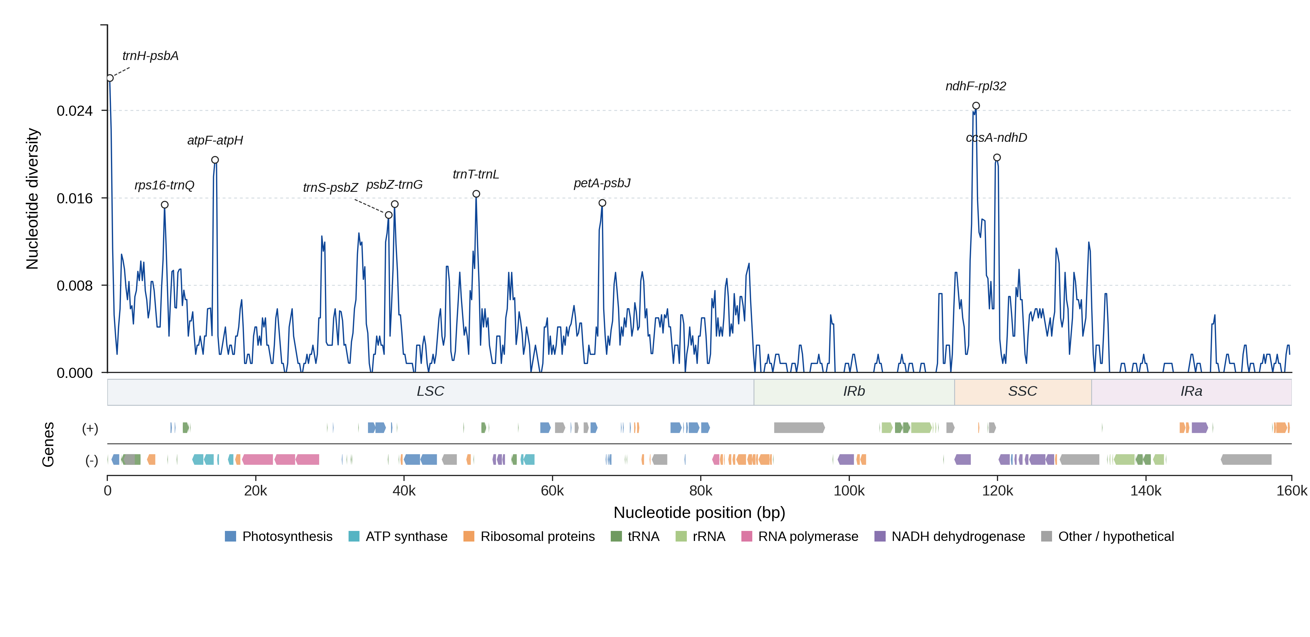 Sliding-window nucleotide diversity