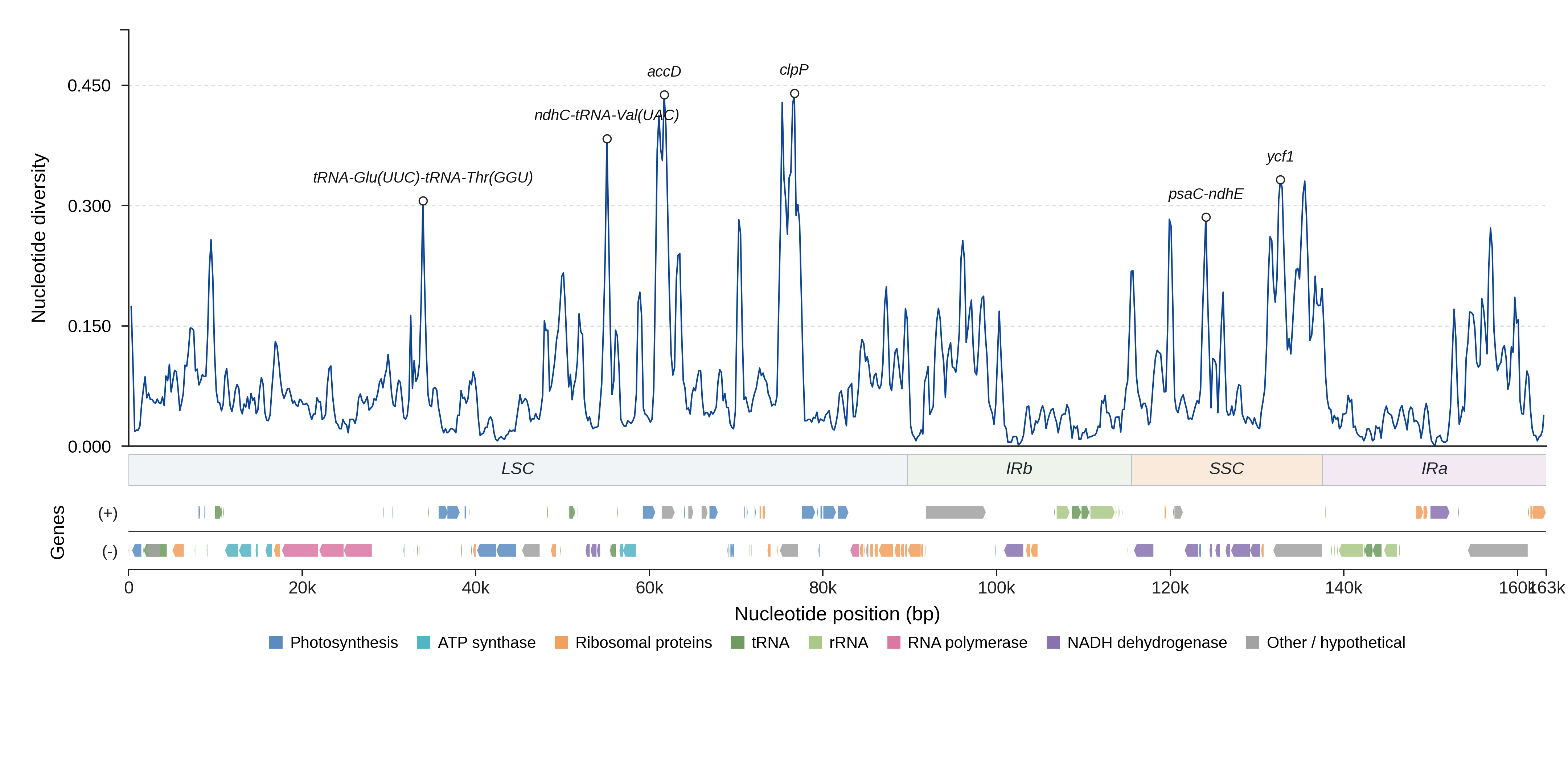 Sliding-window nucleotide diversity