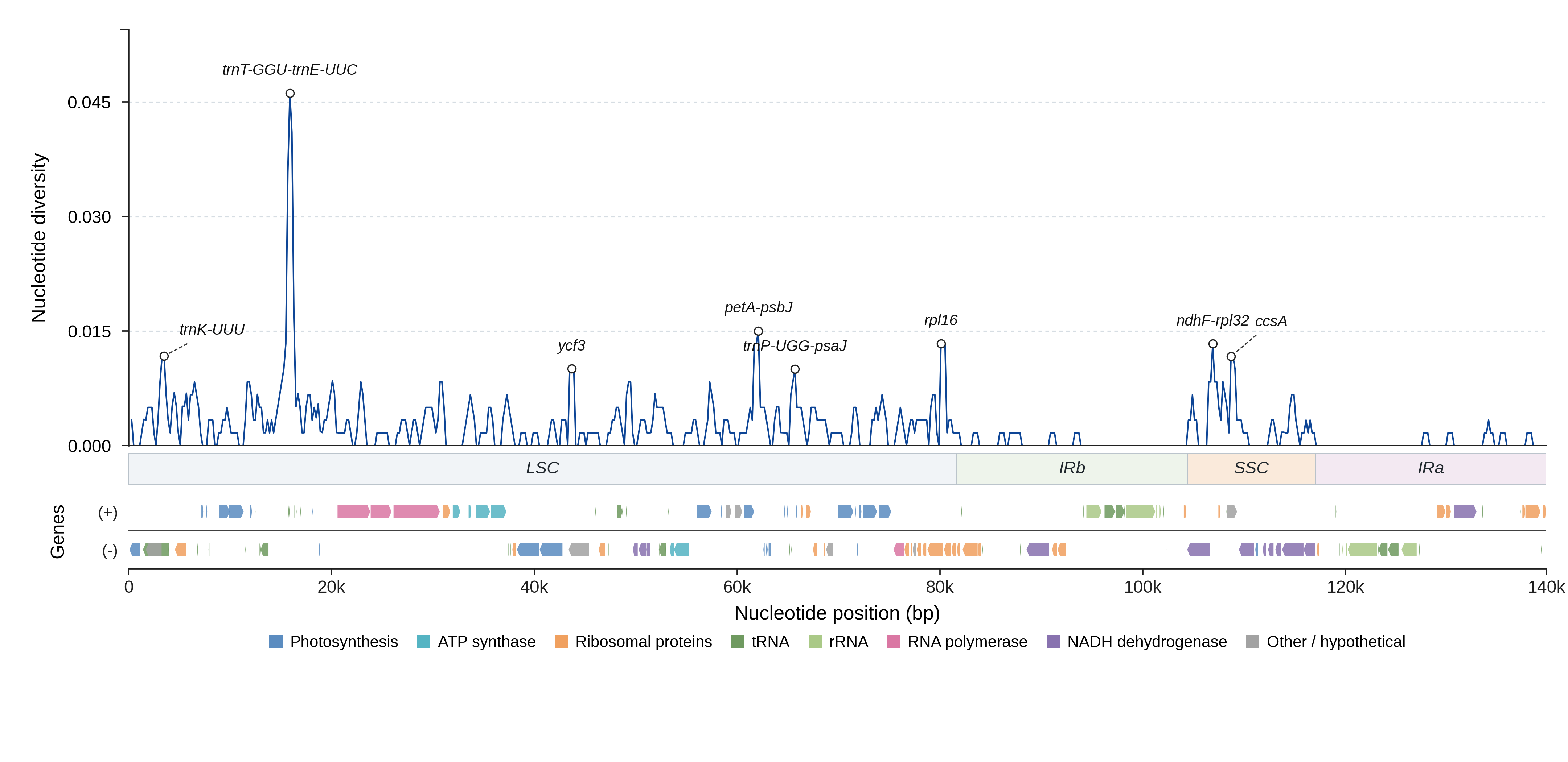 Sliding-window nucleotide diversity