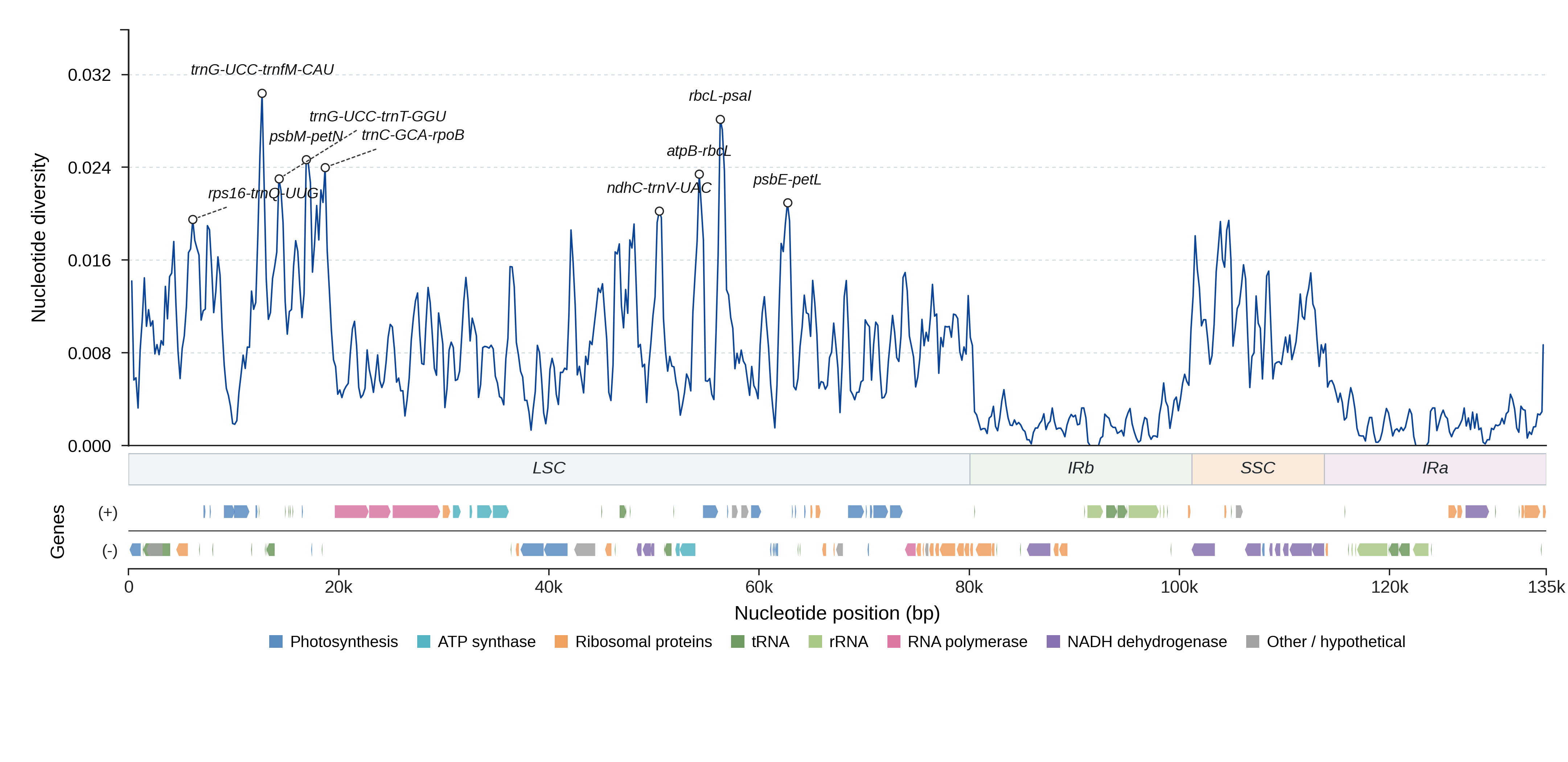 Sliding-window nucleotide diversity