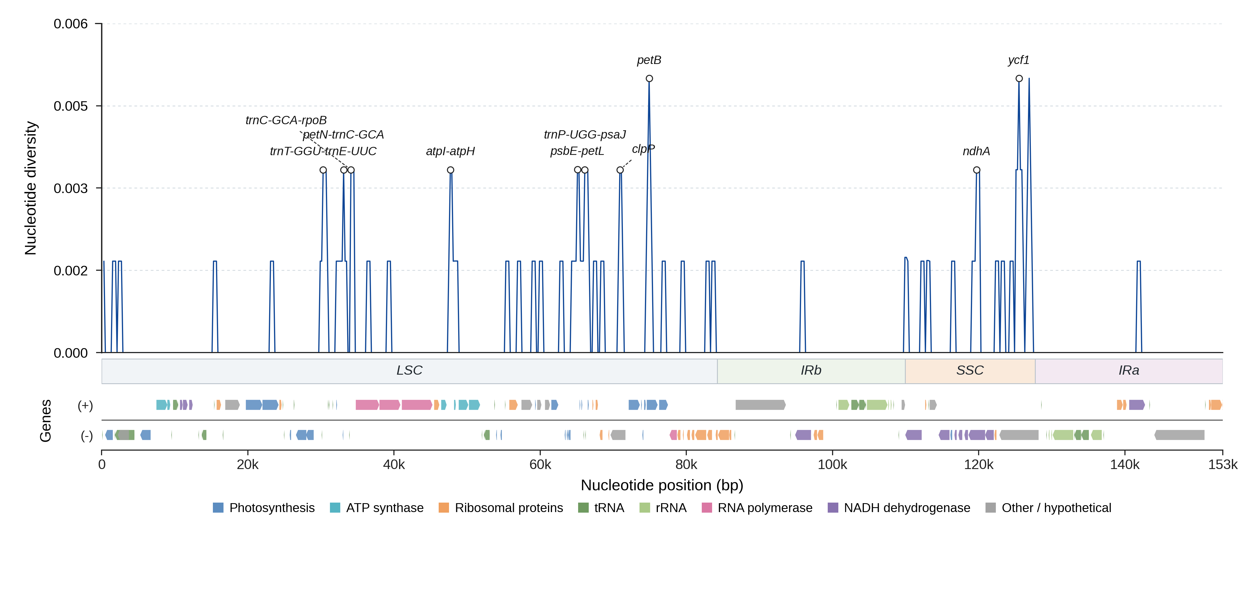 Sliding-window nucleotide diversity