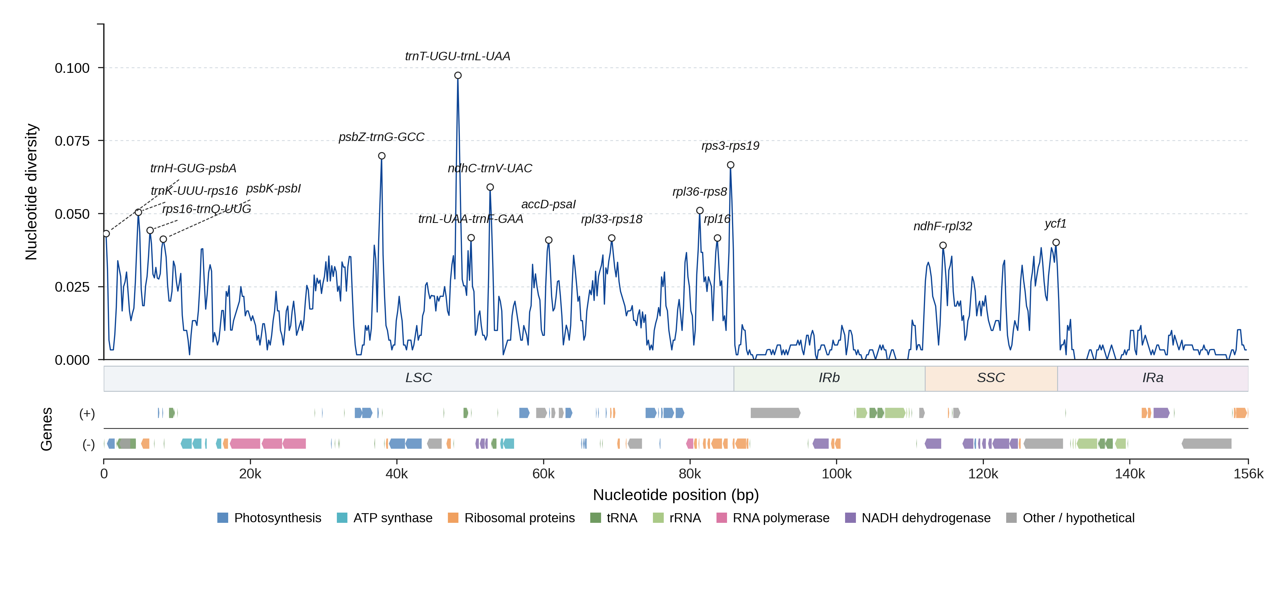 Sliding-window nucleotide diversity