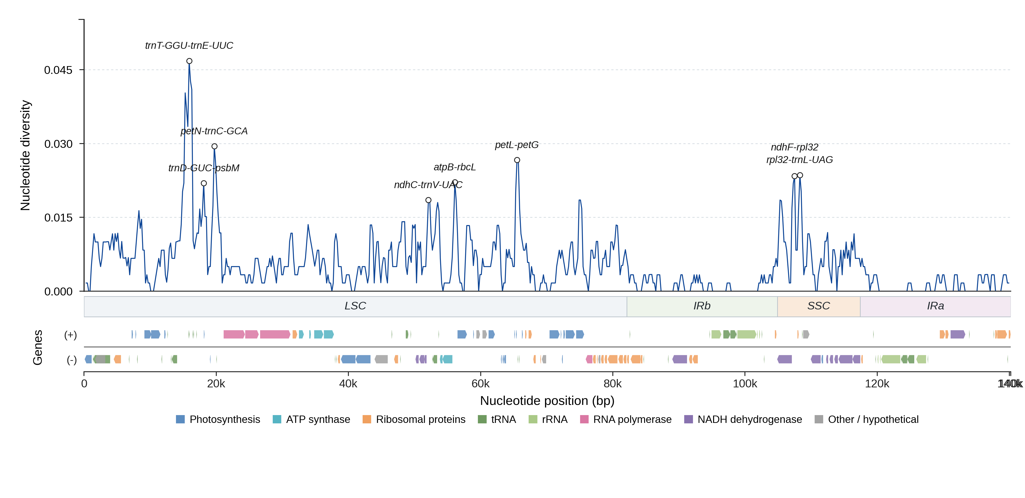 Sliding-window nucleotide diversity