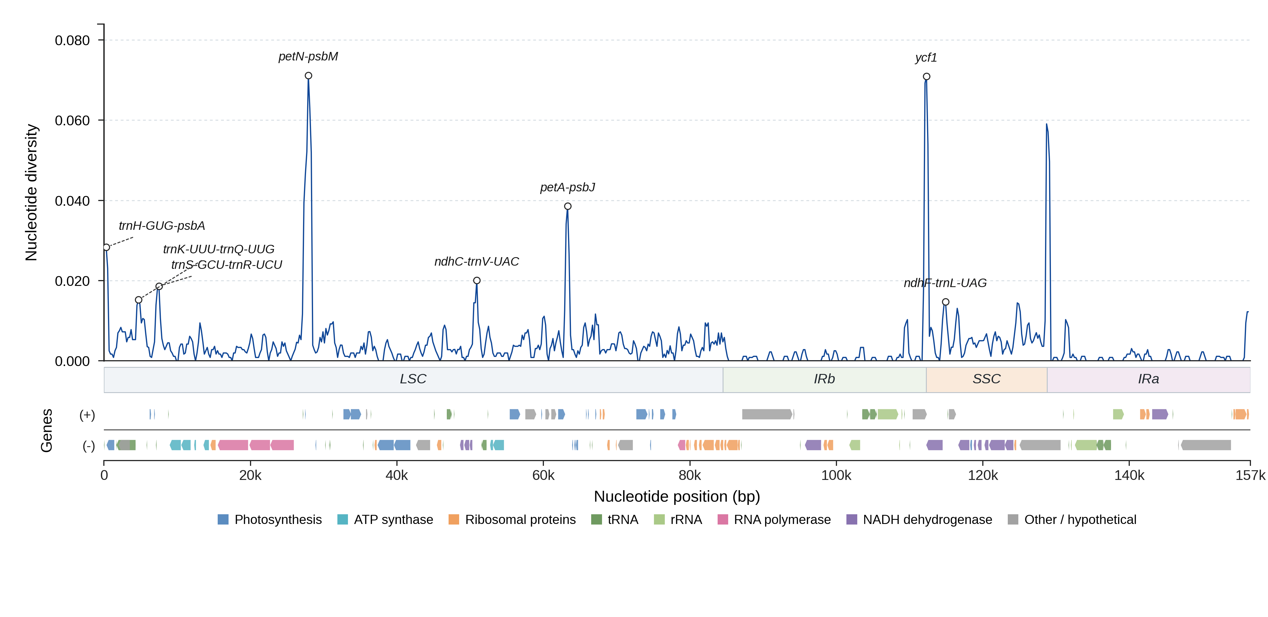 Sliding-window nucleotide diversity