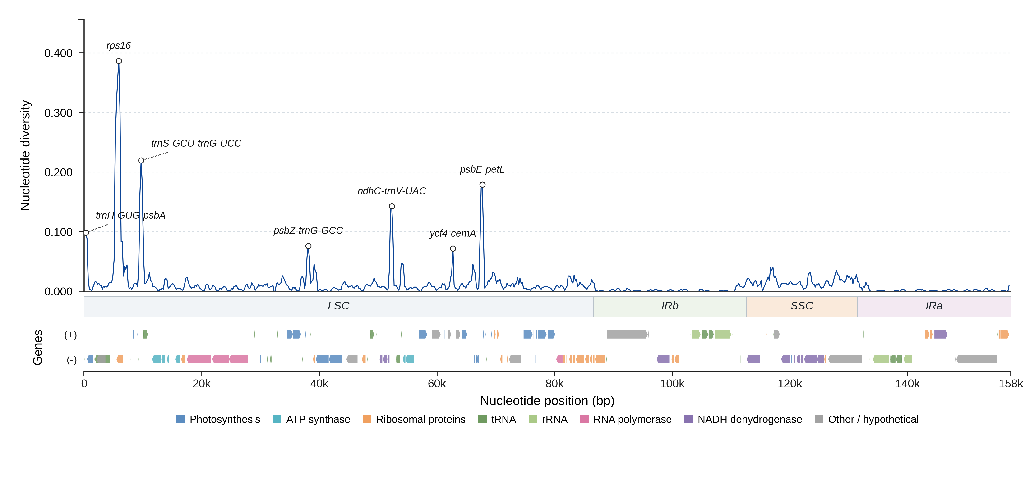 Sliding-window nucleotide diversity