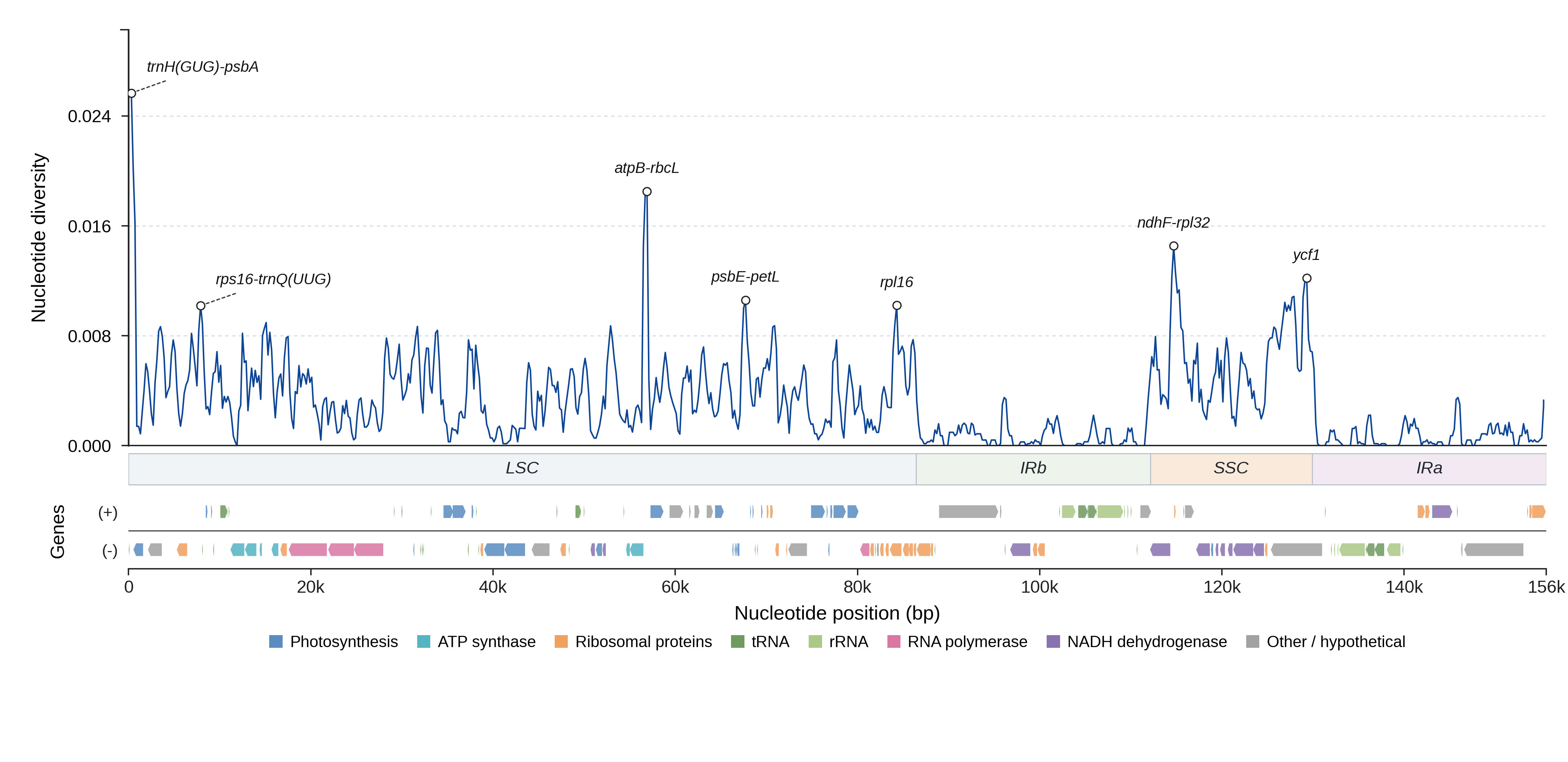 Sliding-window nucleotide diversity