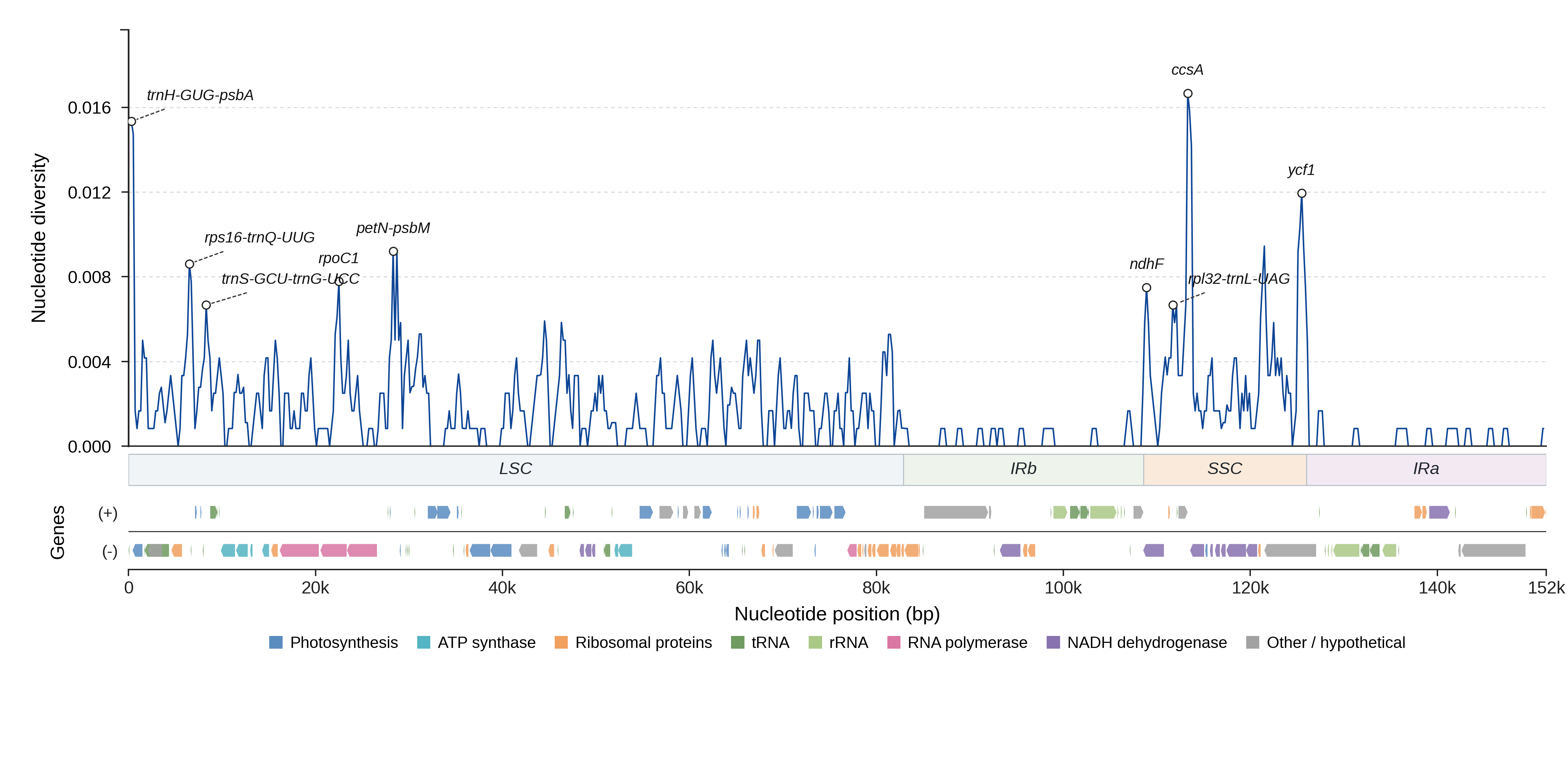Sliding-window nucleotide diversity
