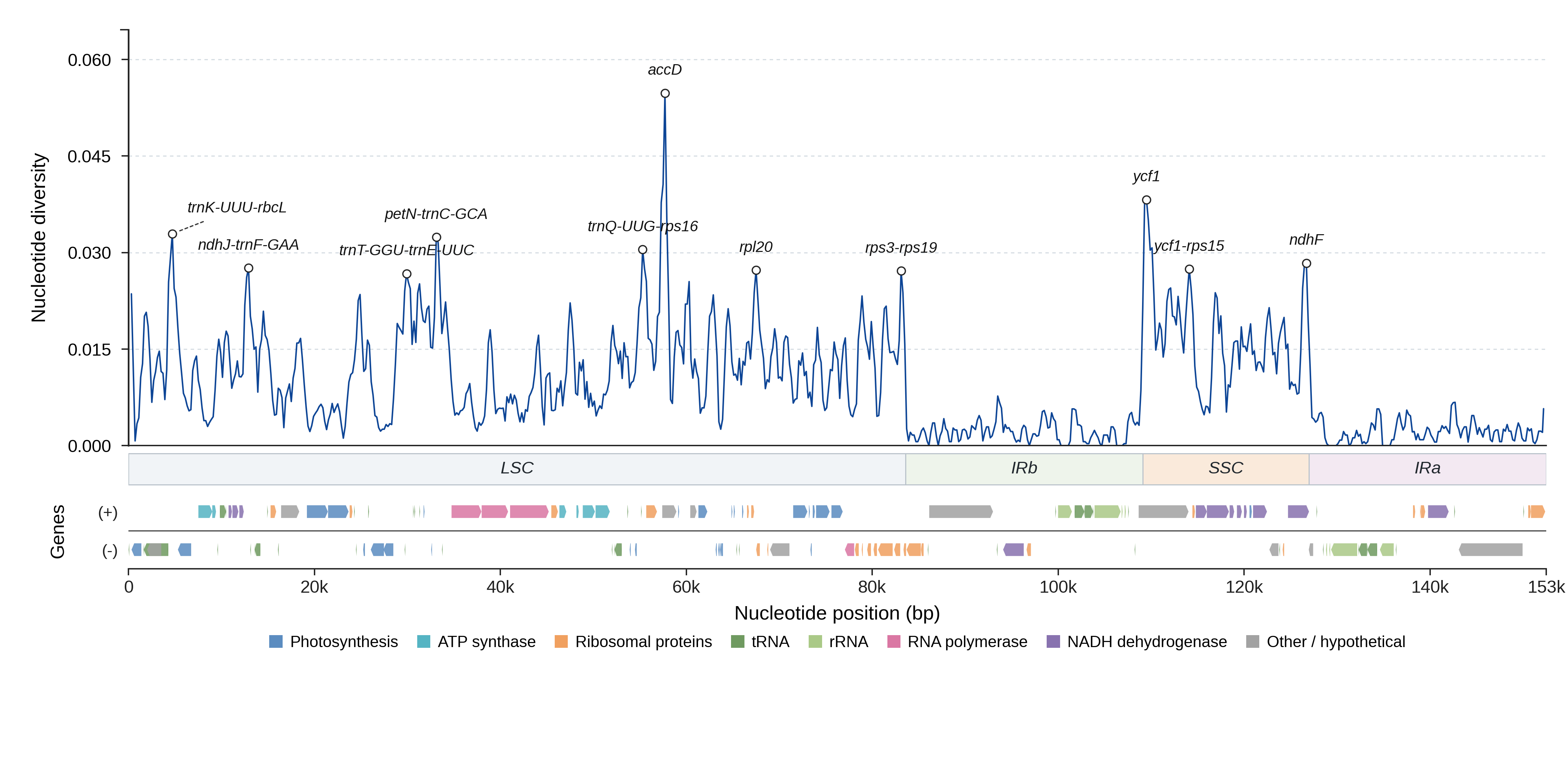 Sliding-window nucleotide diversity