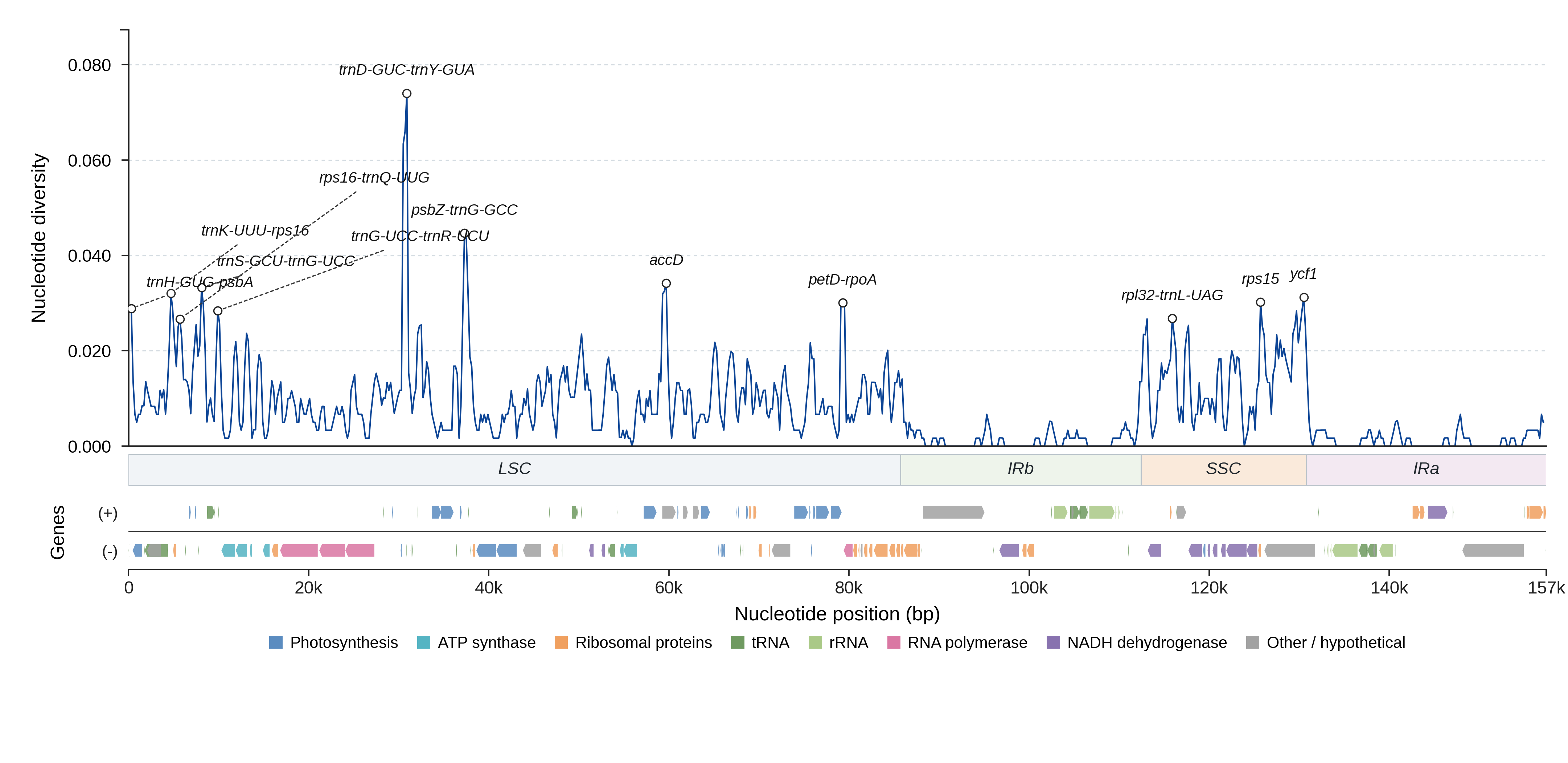 Sliding-window nucleotide diversity