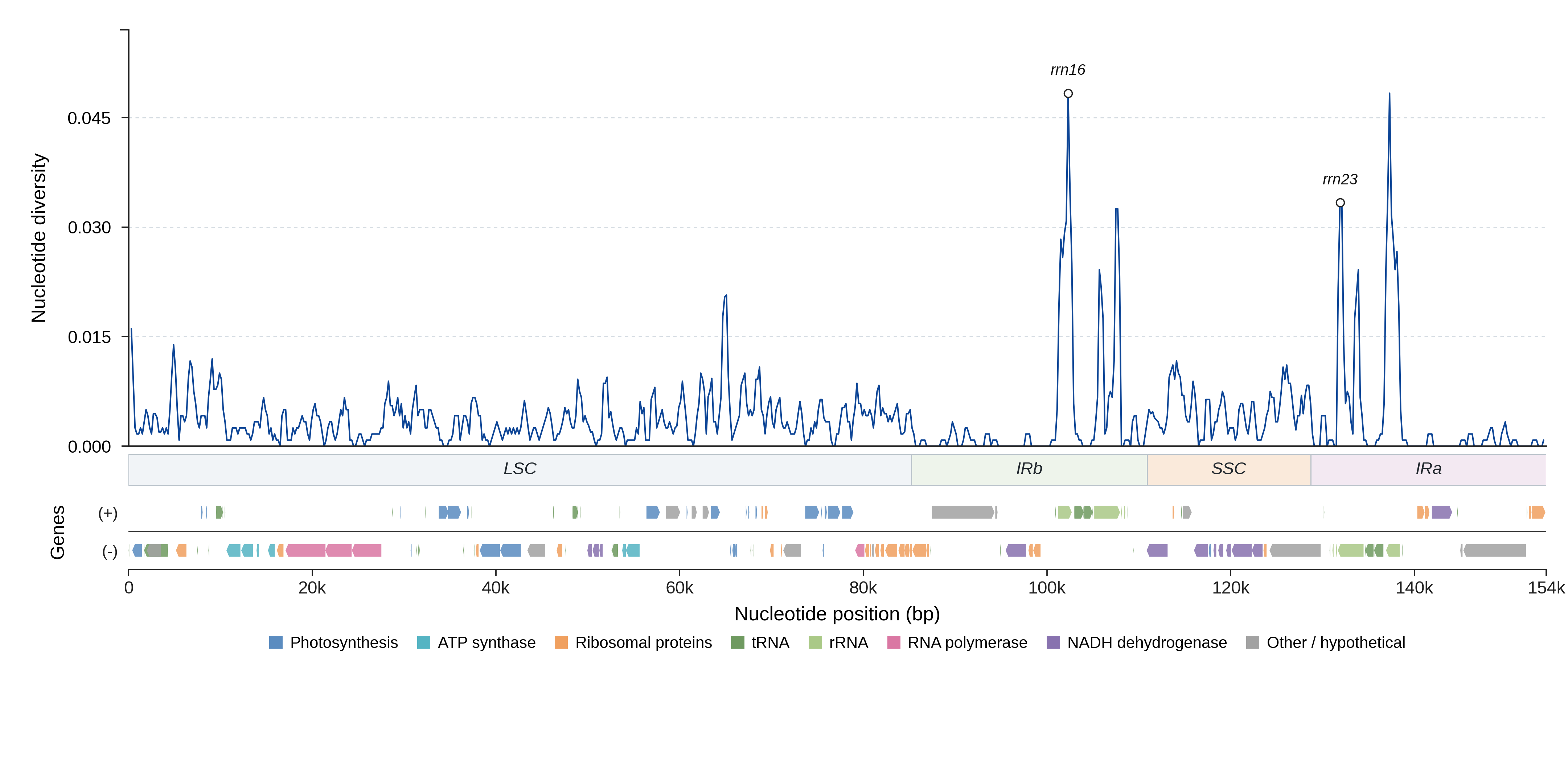 Sliding-window nucleotide diversity