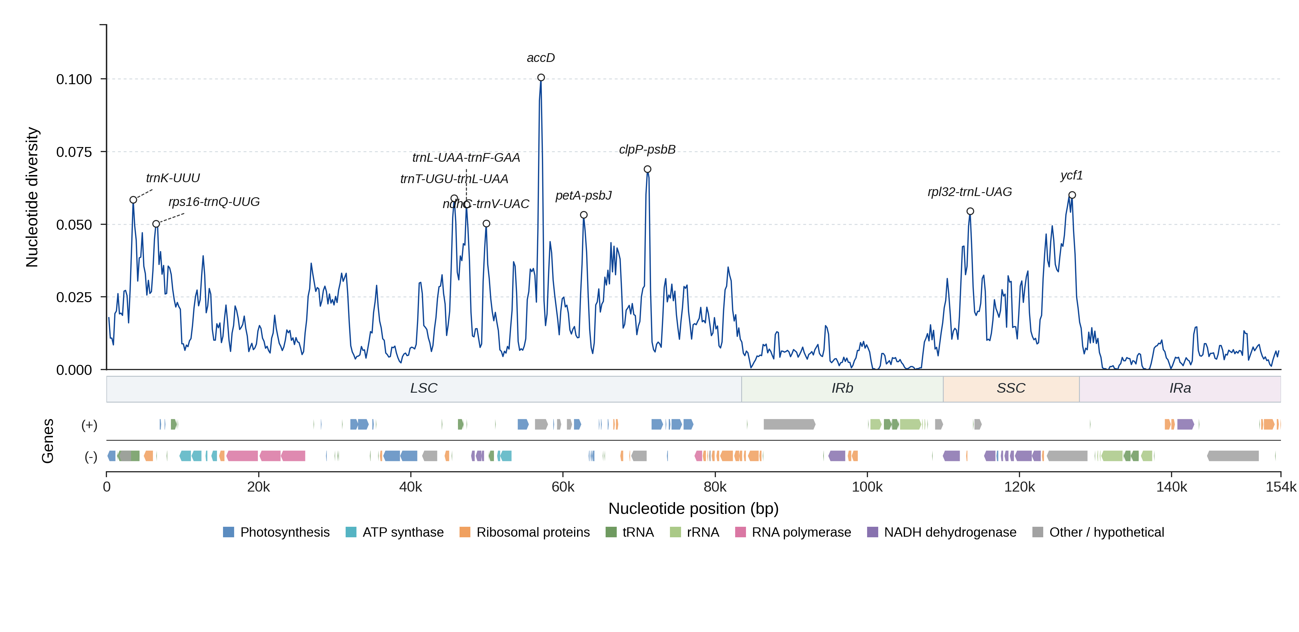 Sliding-window nucleotide diversity