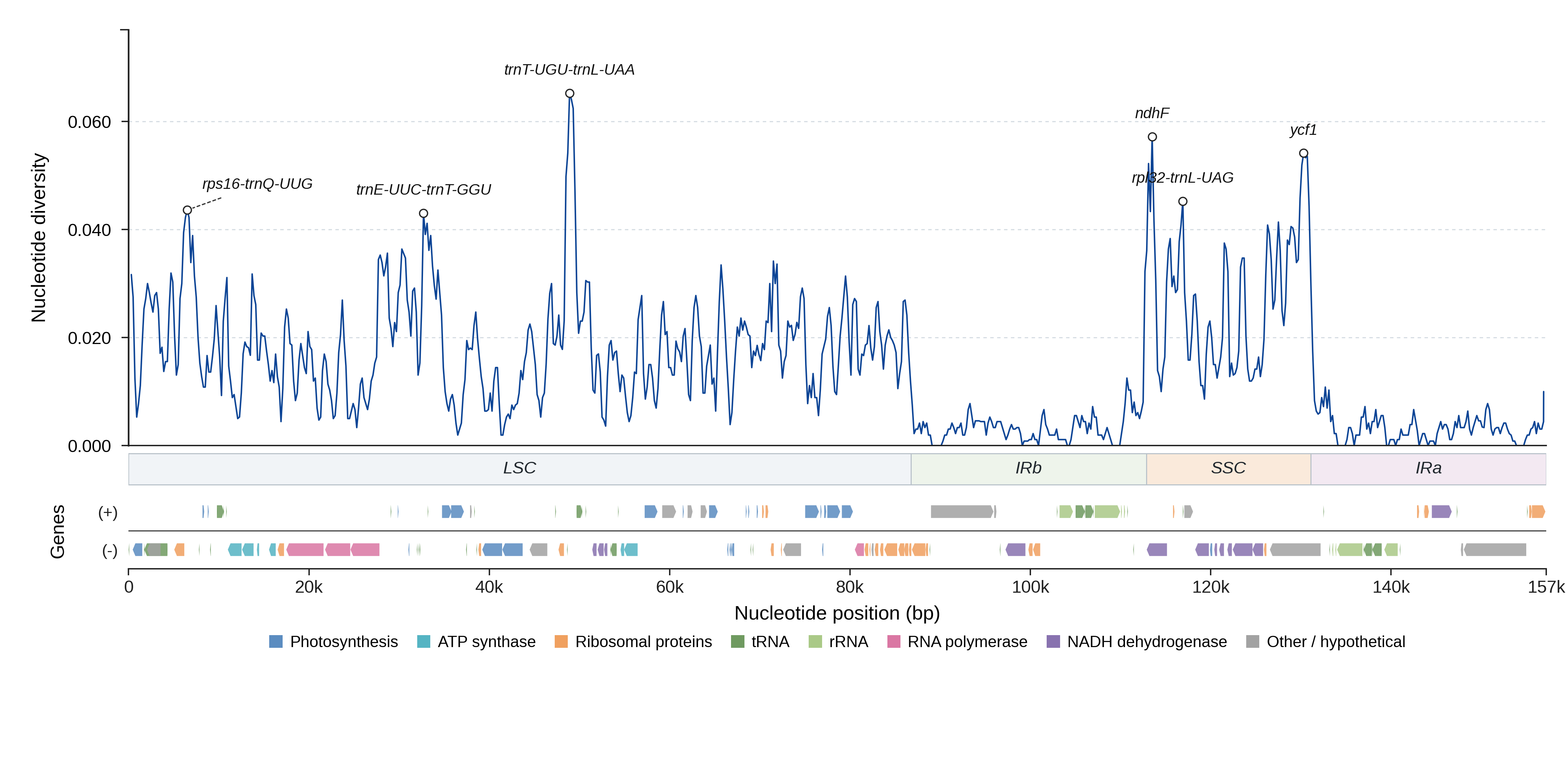Sliding-window nucleotide diversity