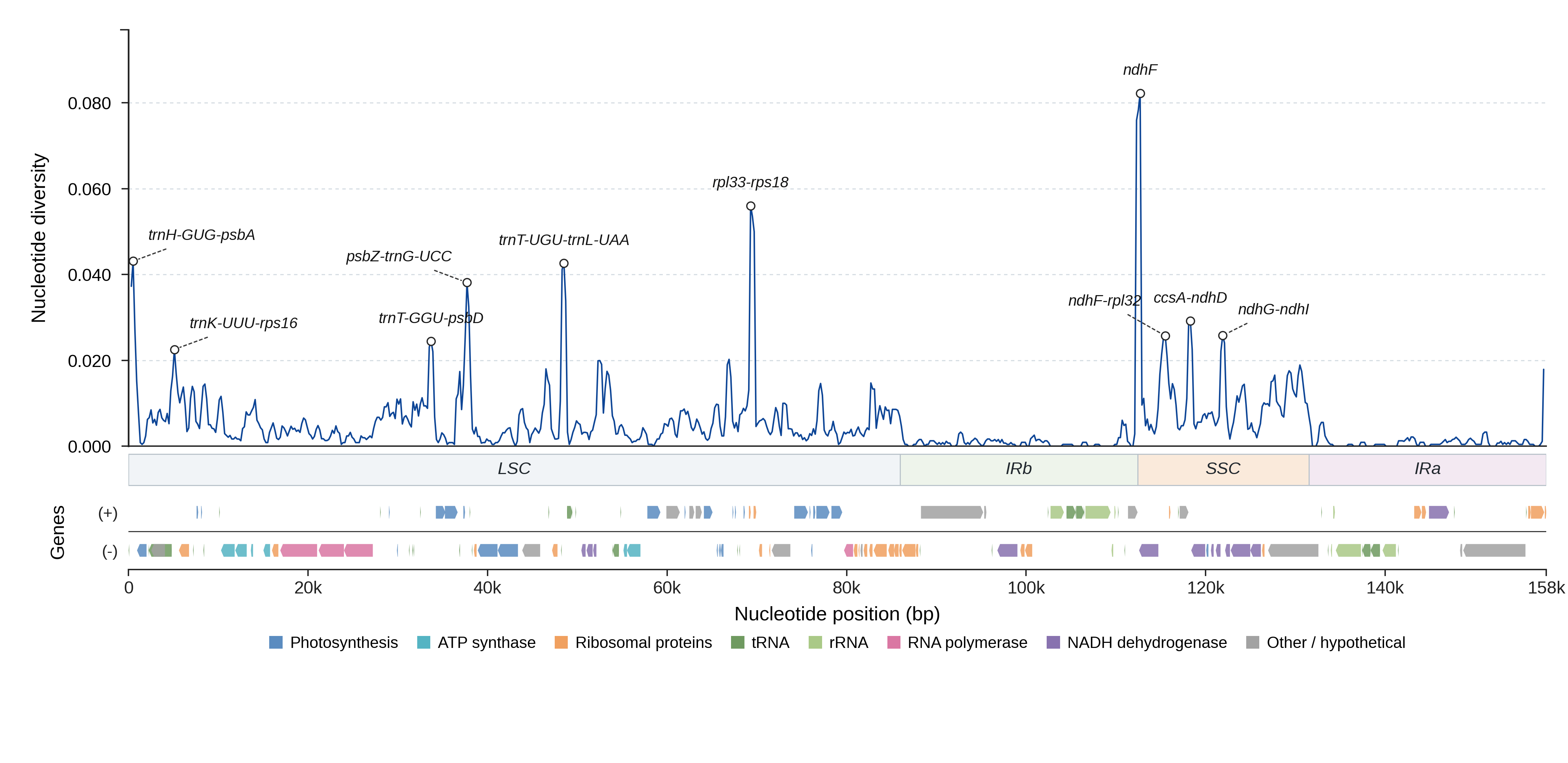 Sliding-window nucleotide diversity