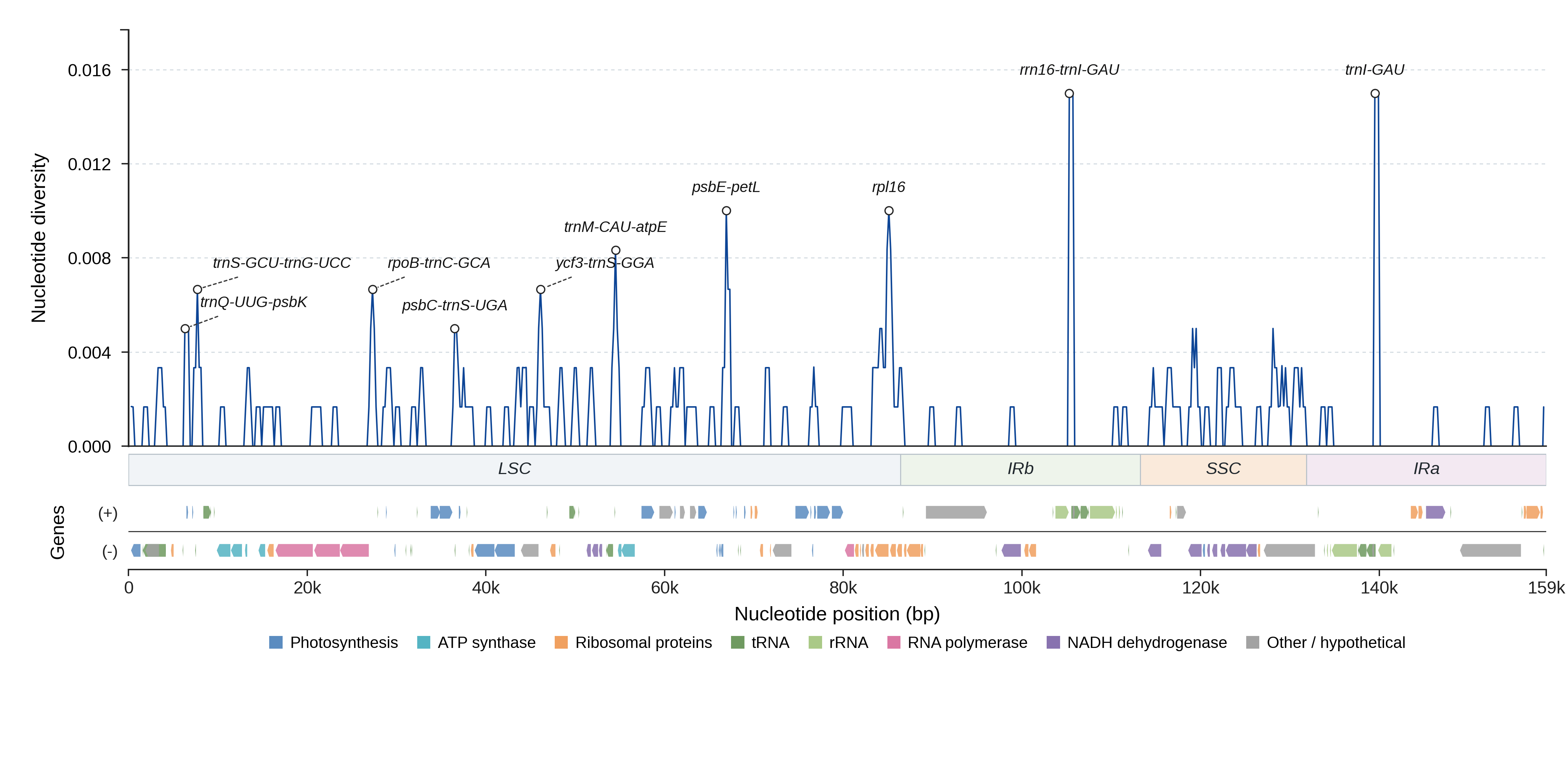 Sliding-window nucleotide diversity