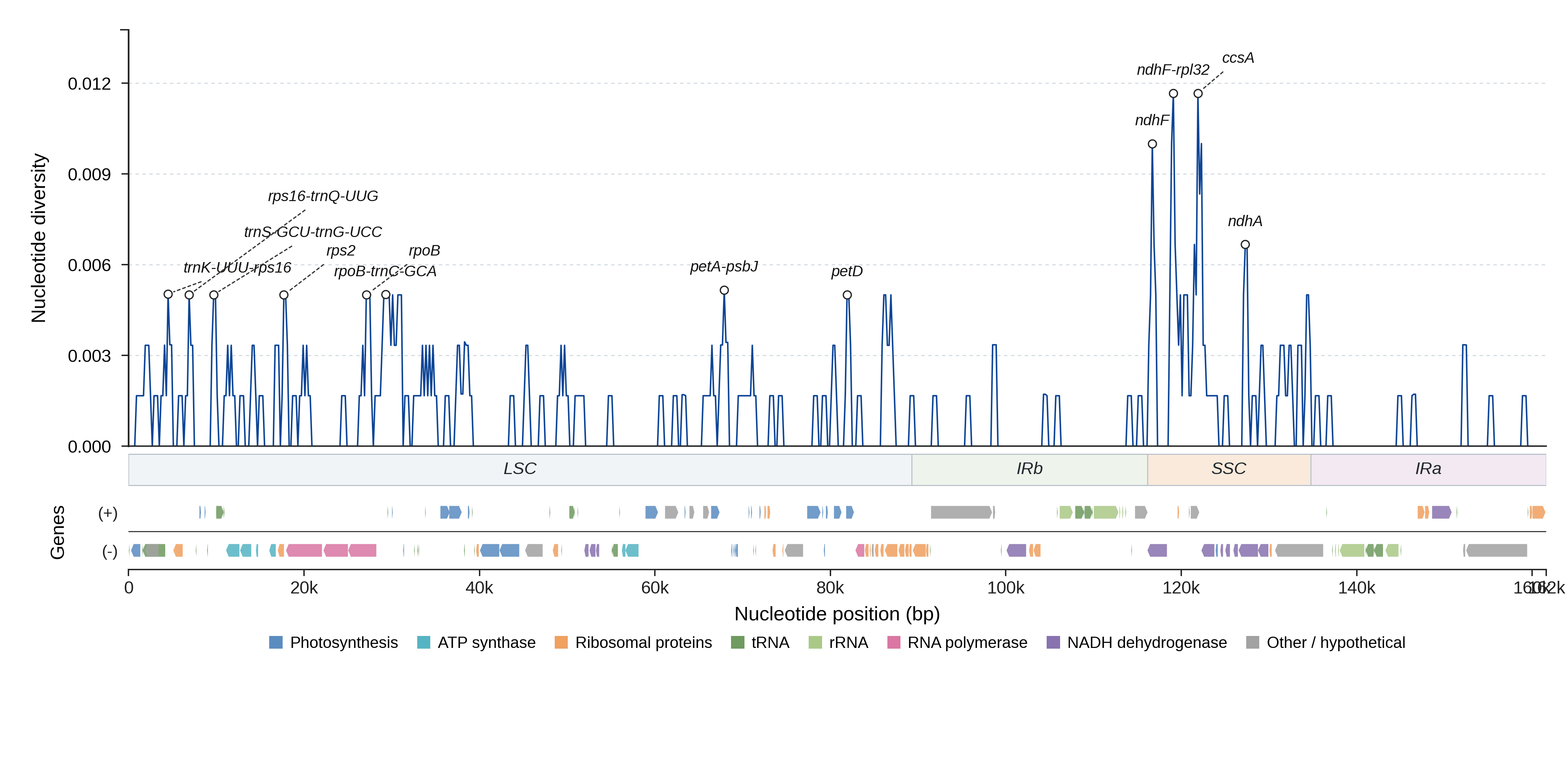 Sliding-window nucleotide diversity