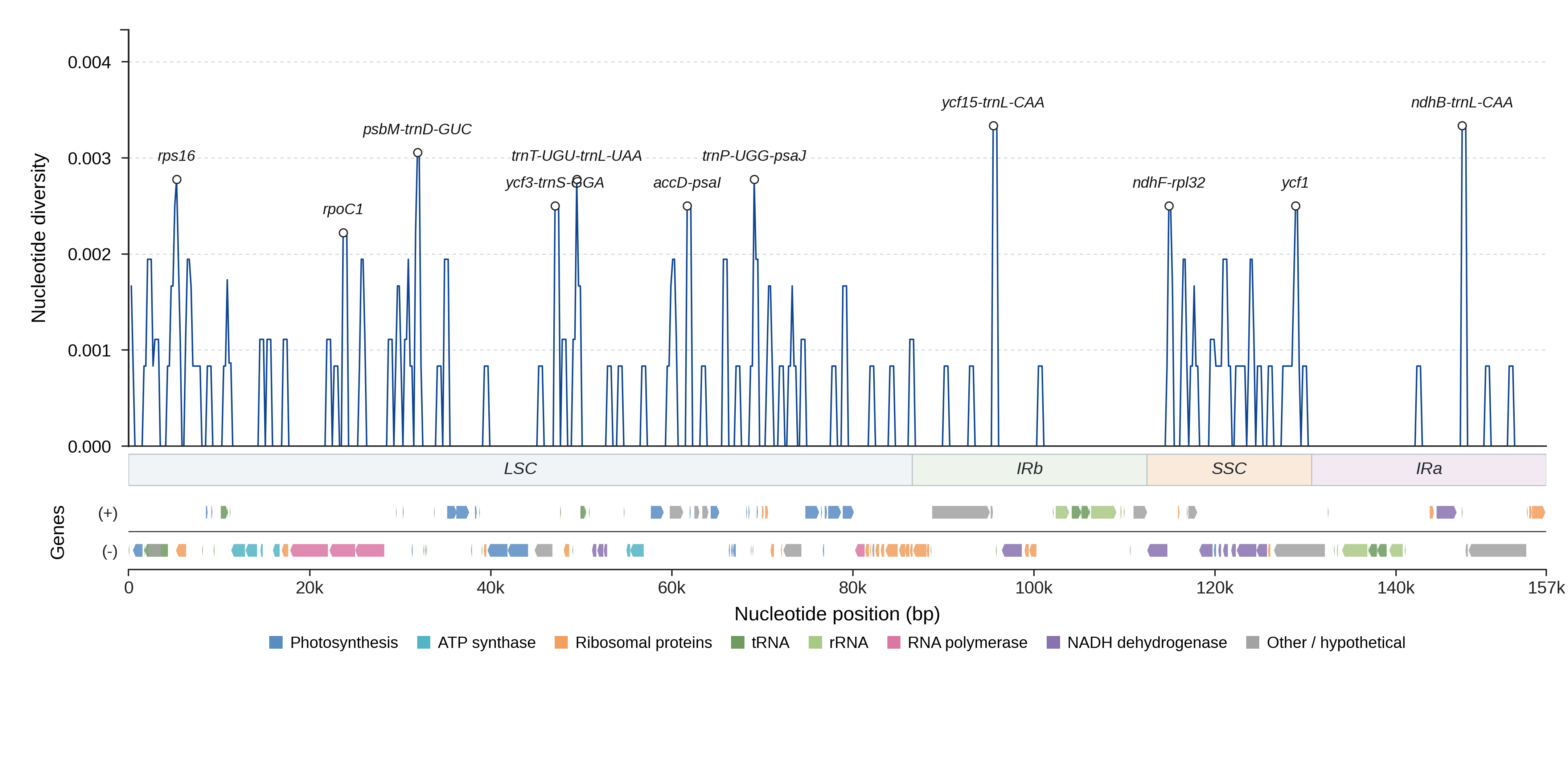 Sliding-window nucleotide diversity