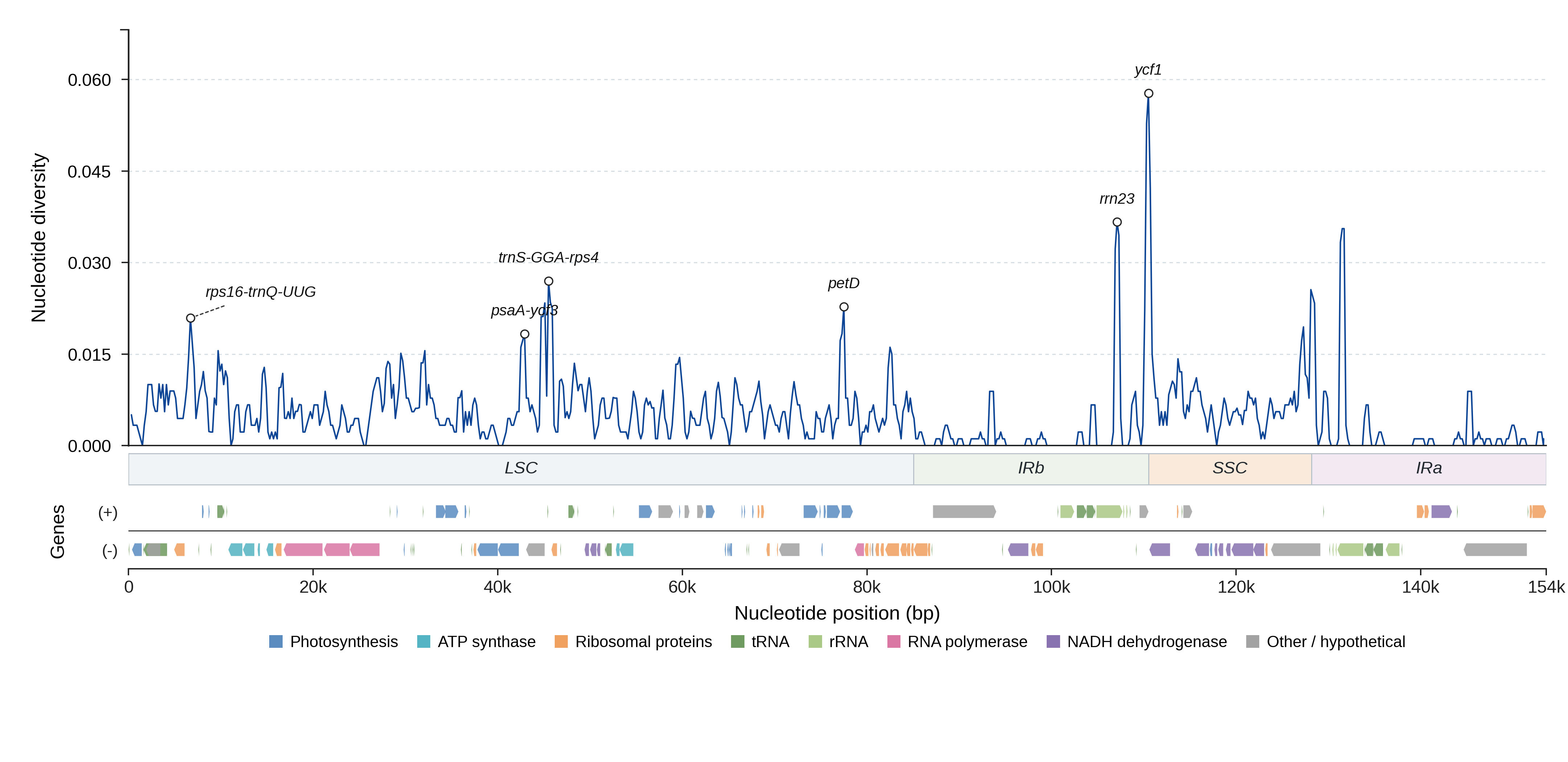 Sliding-window nucleotide diversity
