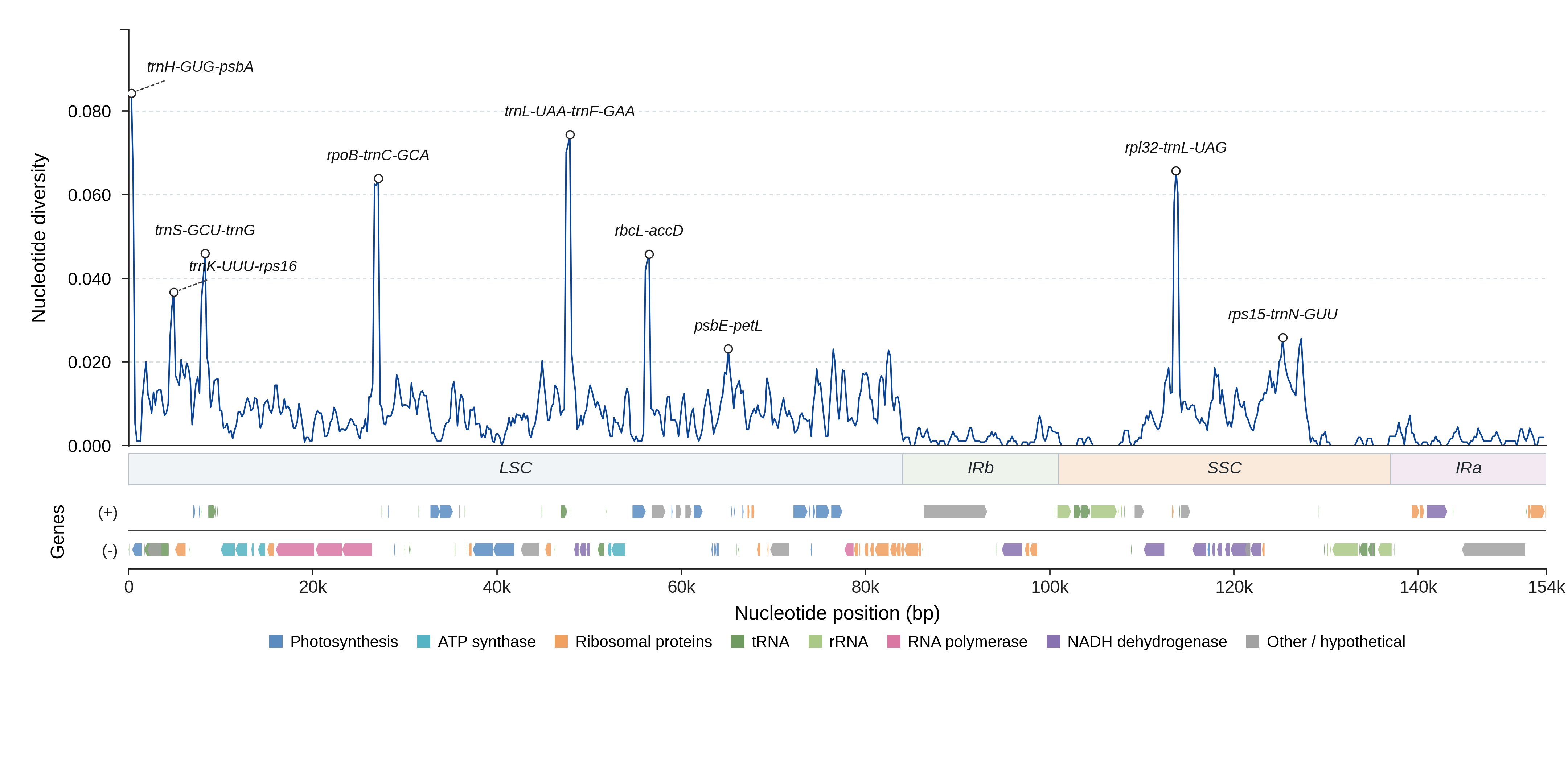 Sliding-window nucleotide diversity
