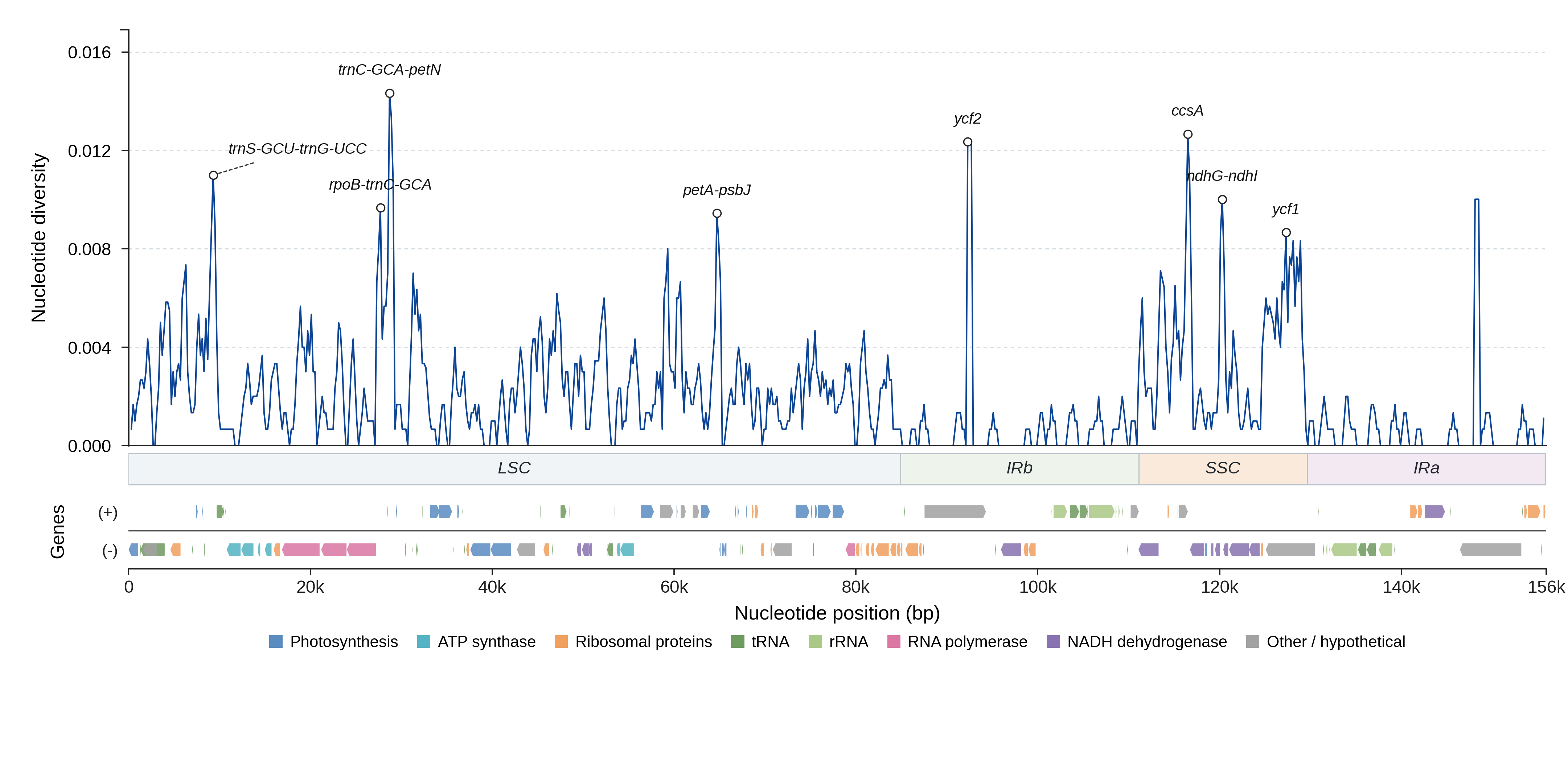 Sliding-window nucleotide diversity