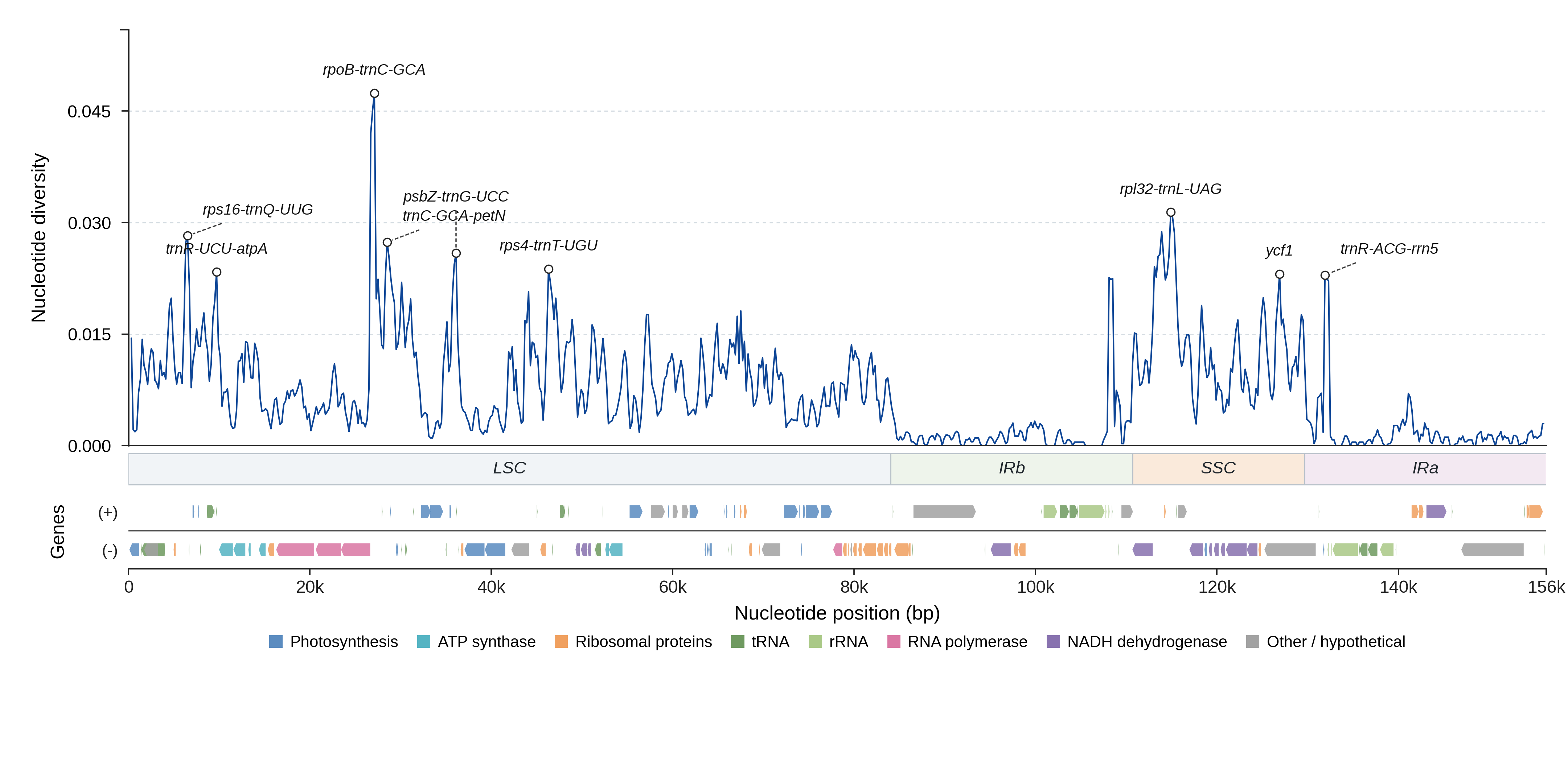 Sliding-window nucleotide diversity