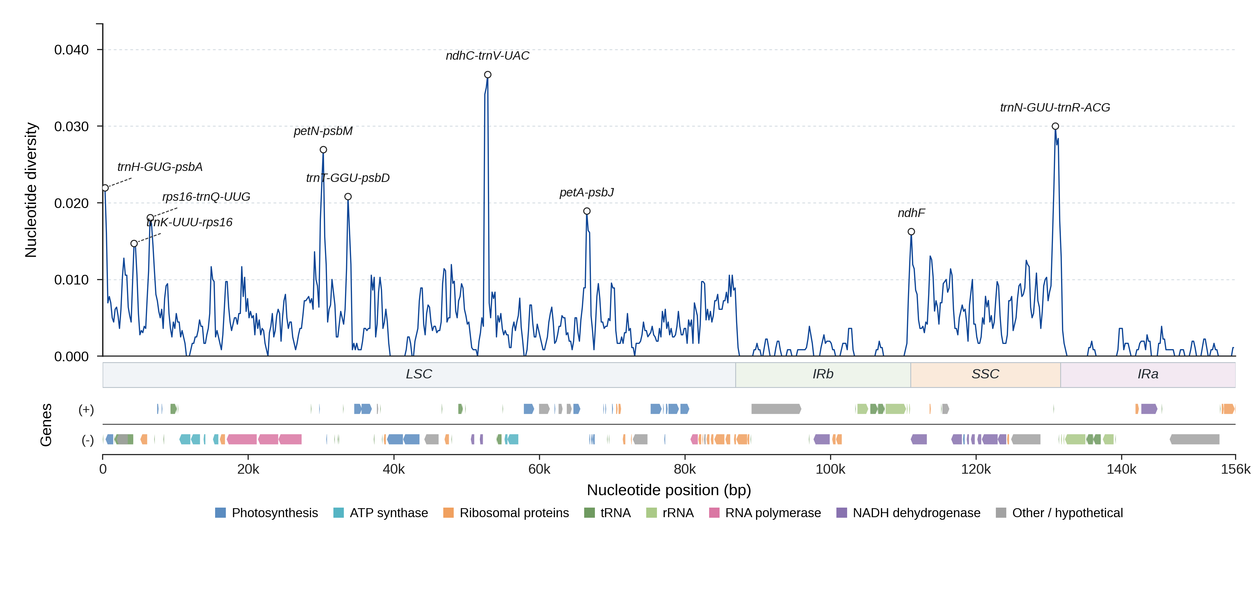 Sliding-window nucleotide diversity
