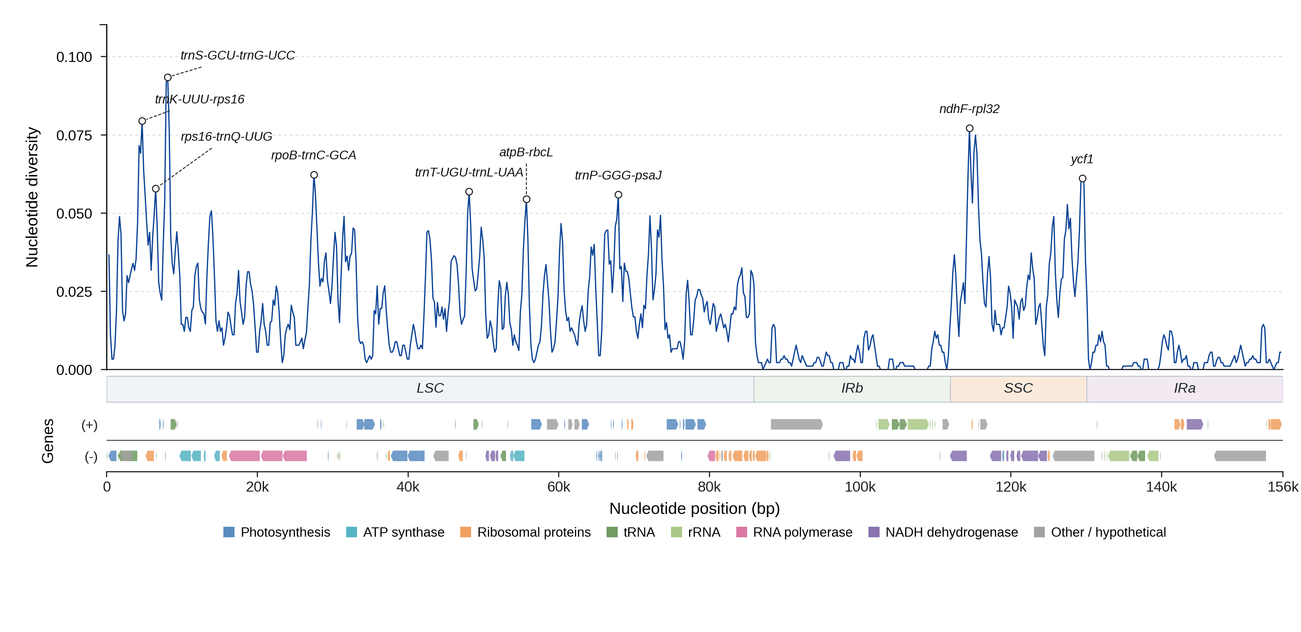 Sliding-window nucleotide diversity