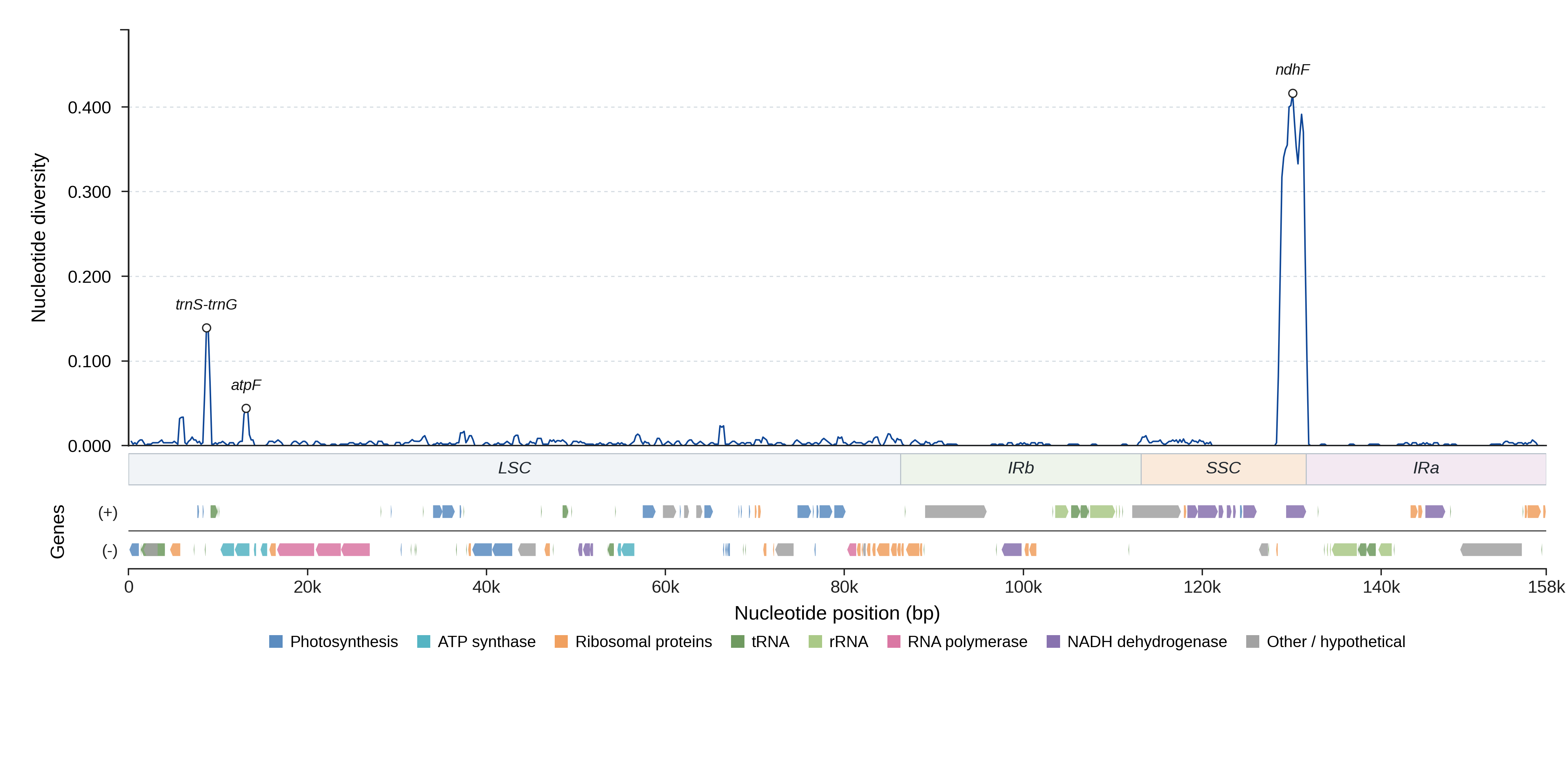Sliding-window nucleotide diversity