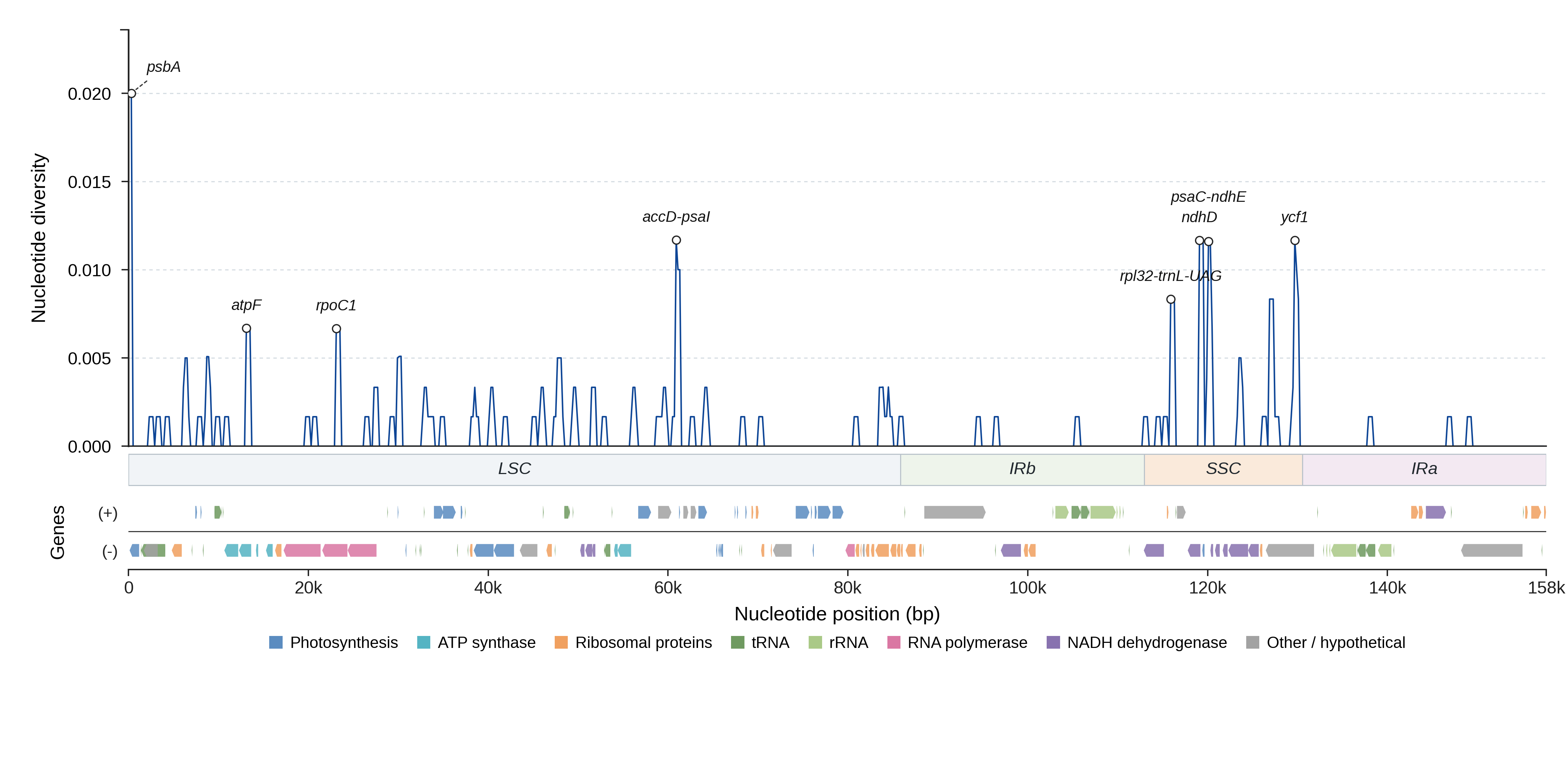 Sliding-window nucleotide diversity