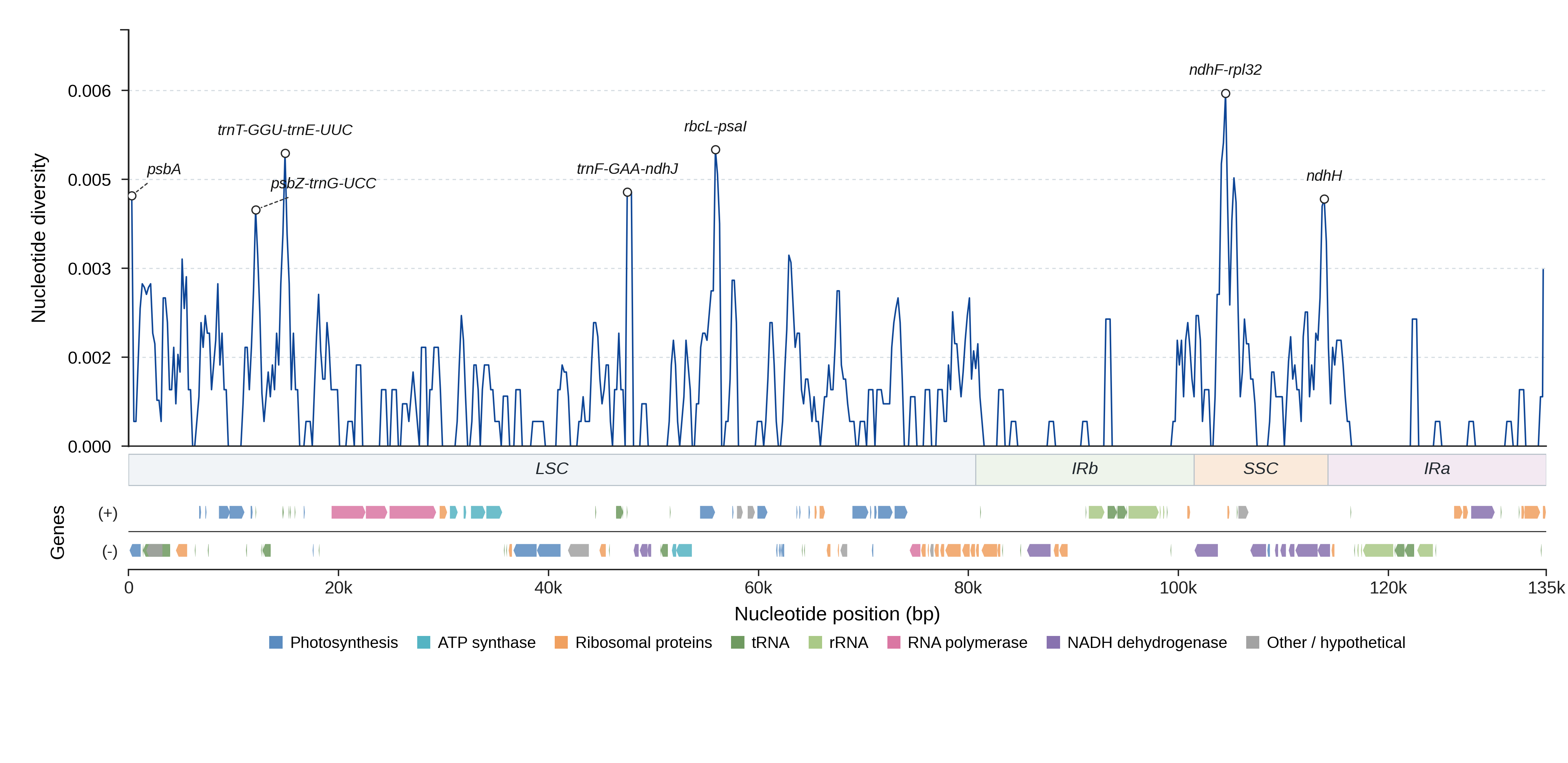 Sliding-window nucleotide diversity